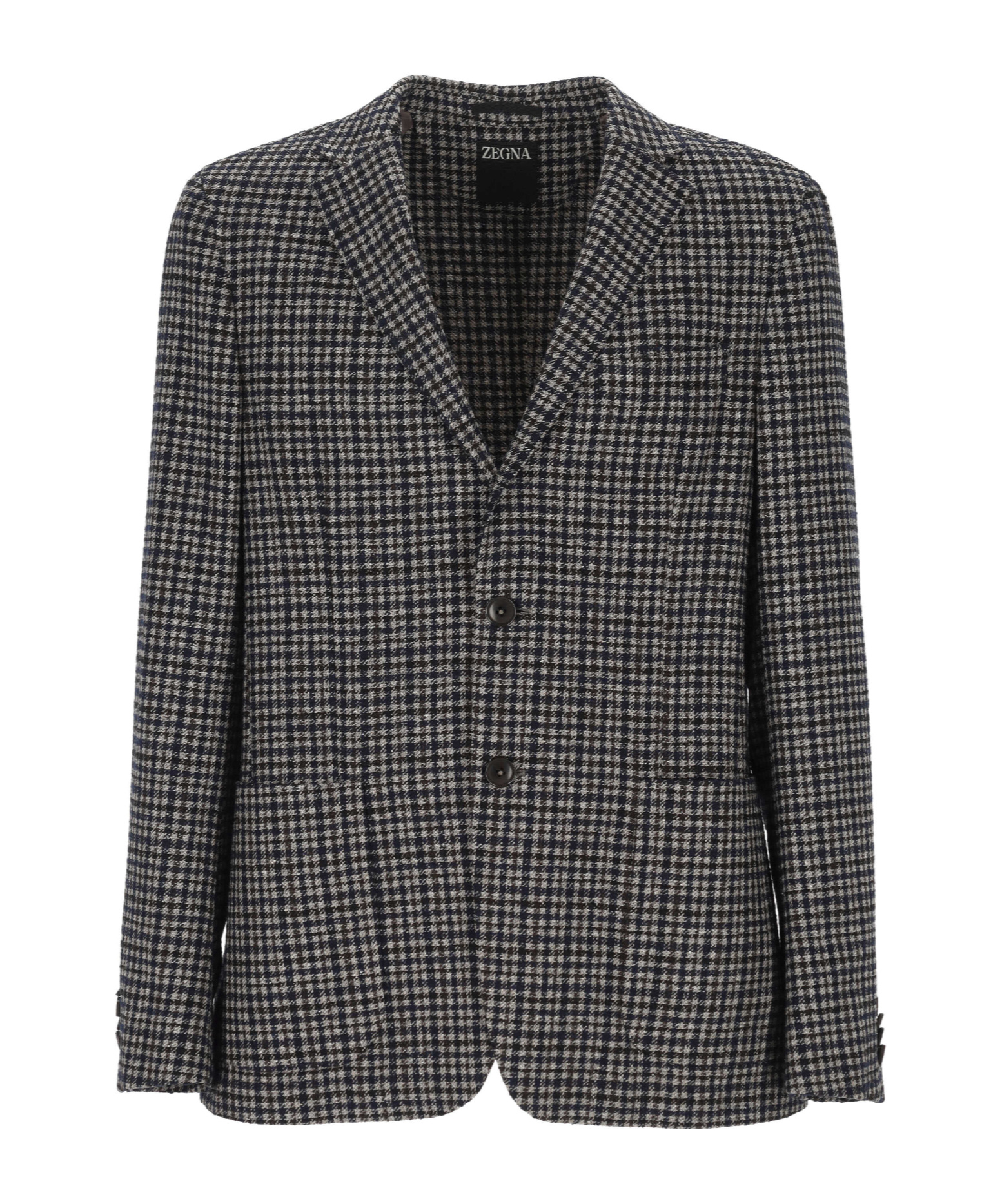 Zegna Long-sleeved Suit Jacket In Multi