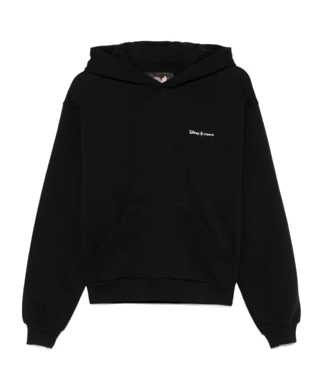 Coperni Maleficent Hooded Cotton Sweatshirt With Kangaroo Pocket In Black