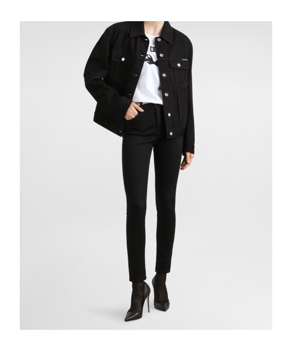 Dolce & Gabbana Fitted Pants With Back Pocket And Belt Loops In Black