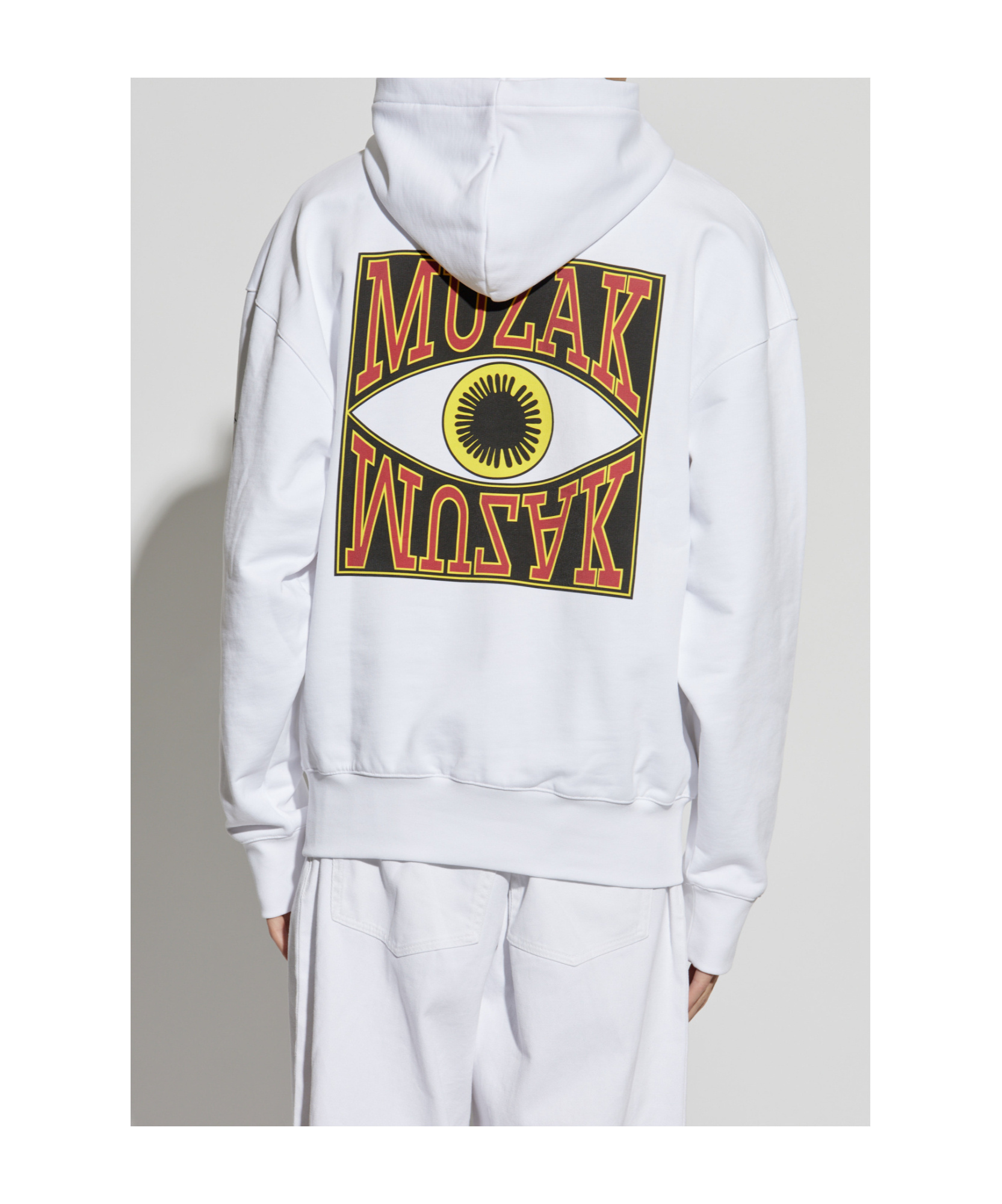 Bally Long-sleeved Hooded Hoodie In White