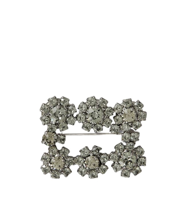 Roger Vivier Flower Brooch In Silver