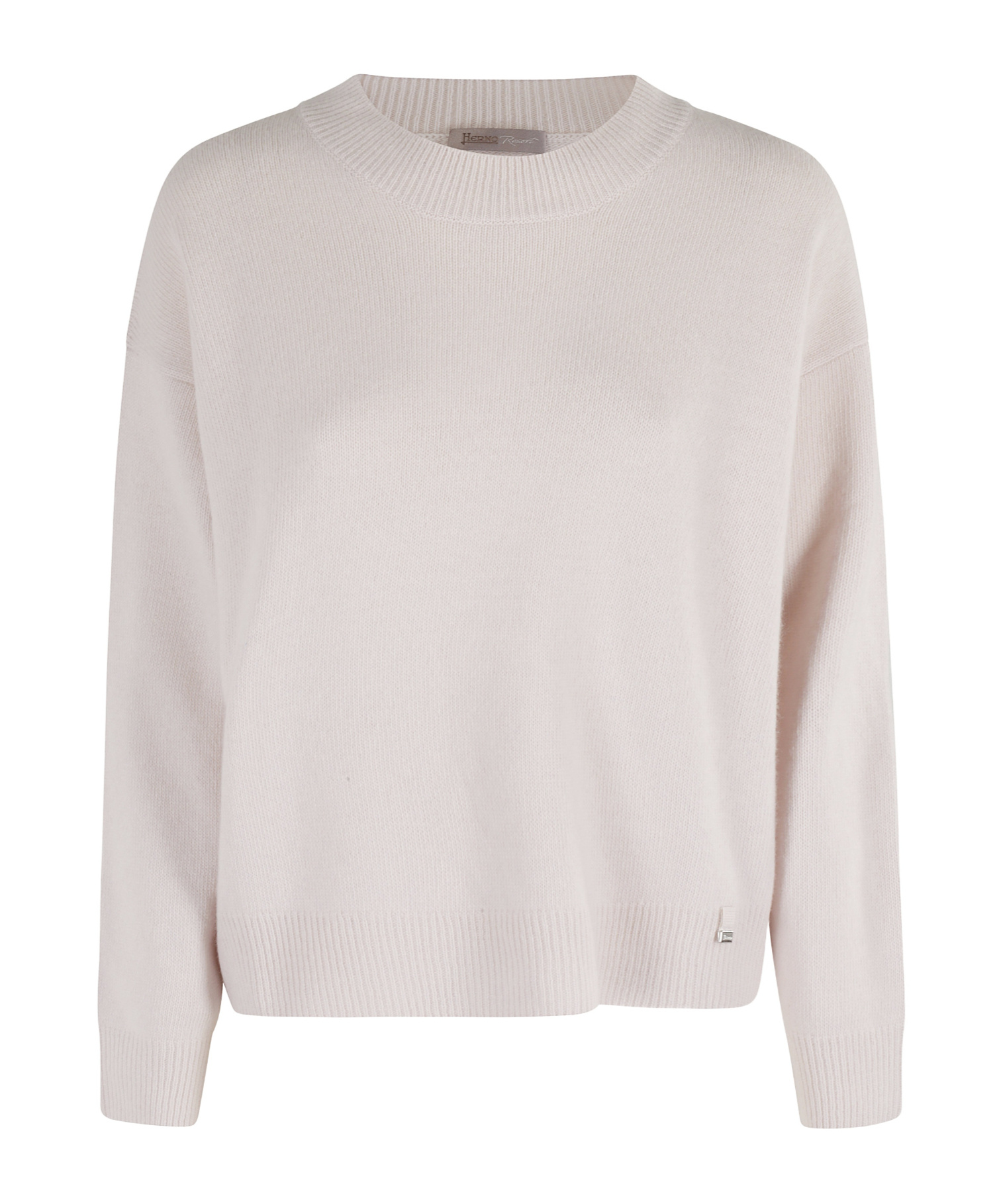 Herno Round-neck Wool Sweater In White