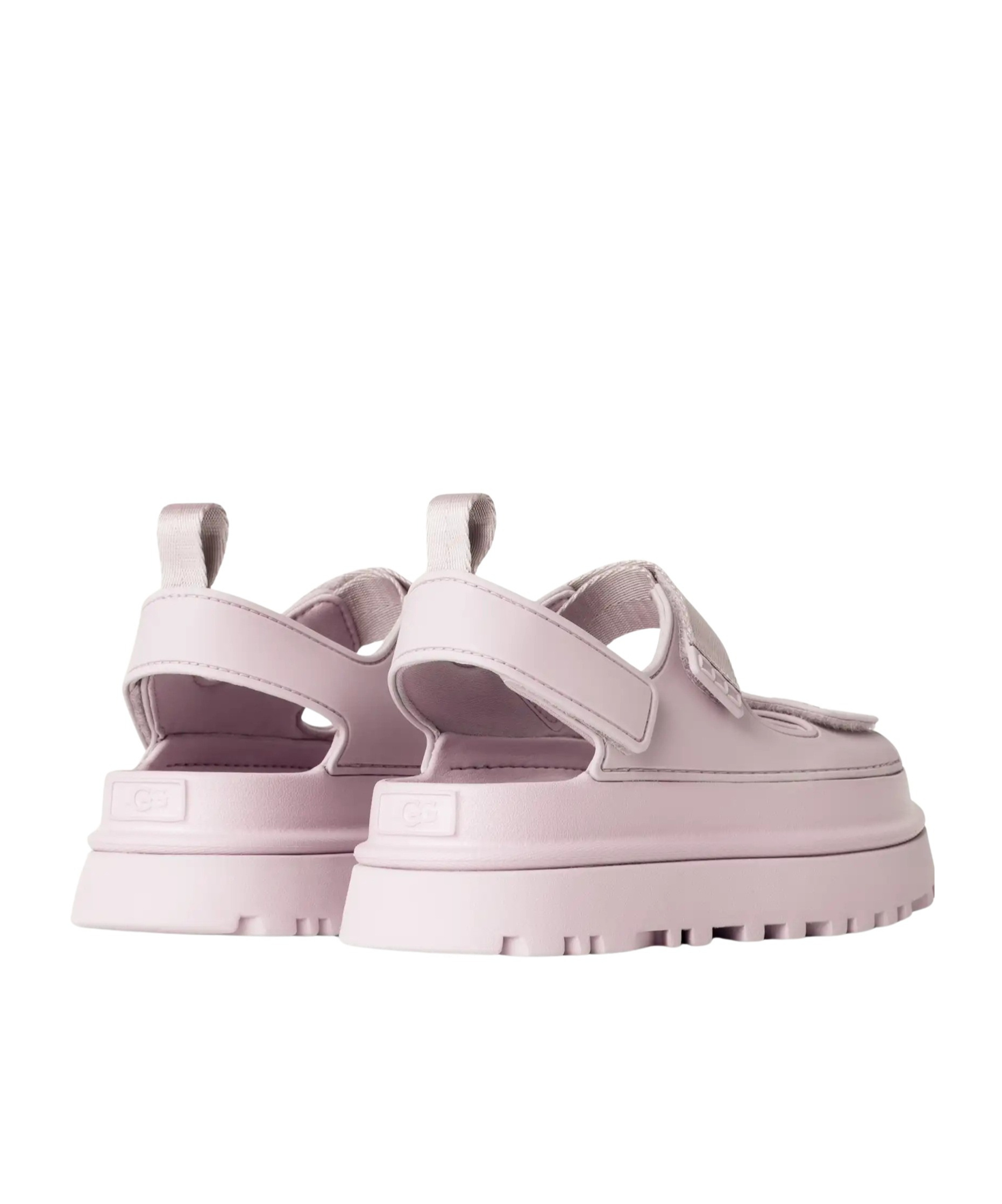 Ugg Shimmering Platform Sandals Pull Tab In Pink