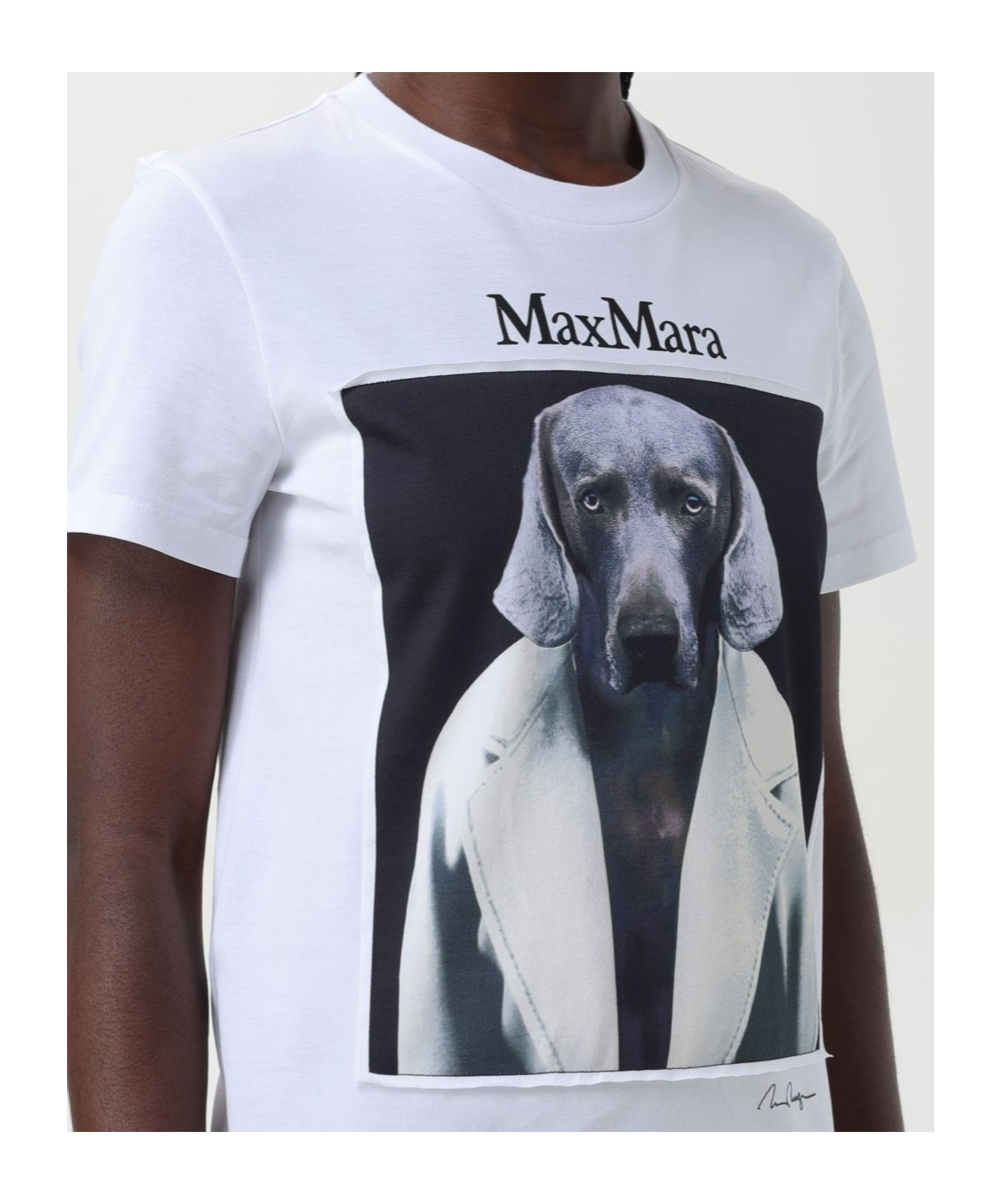 Max Mara Cipria Dog-print T-shirt In Multicolor