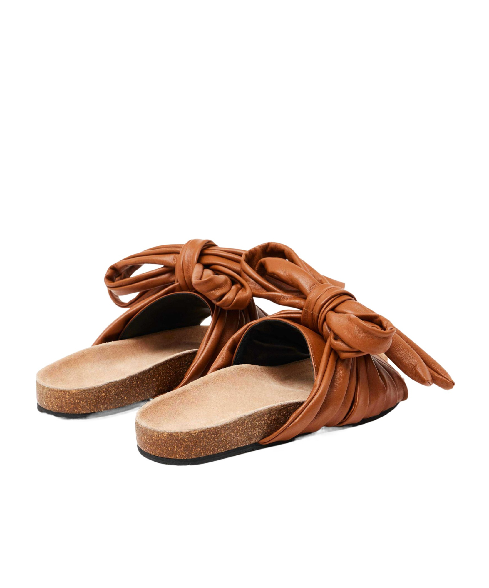 Jw Anderson Bow Flat Sandals In Brown