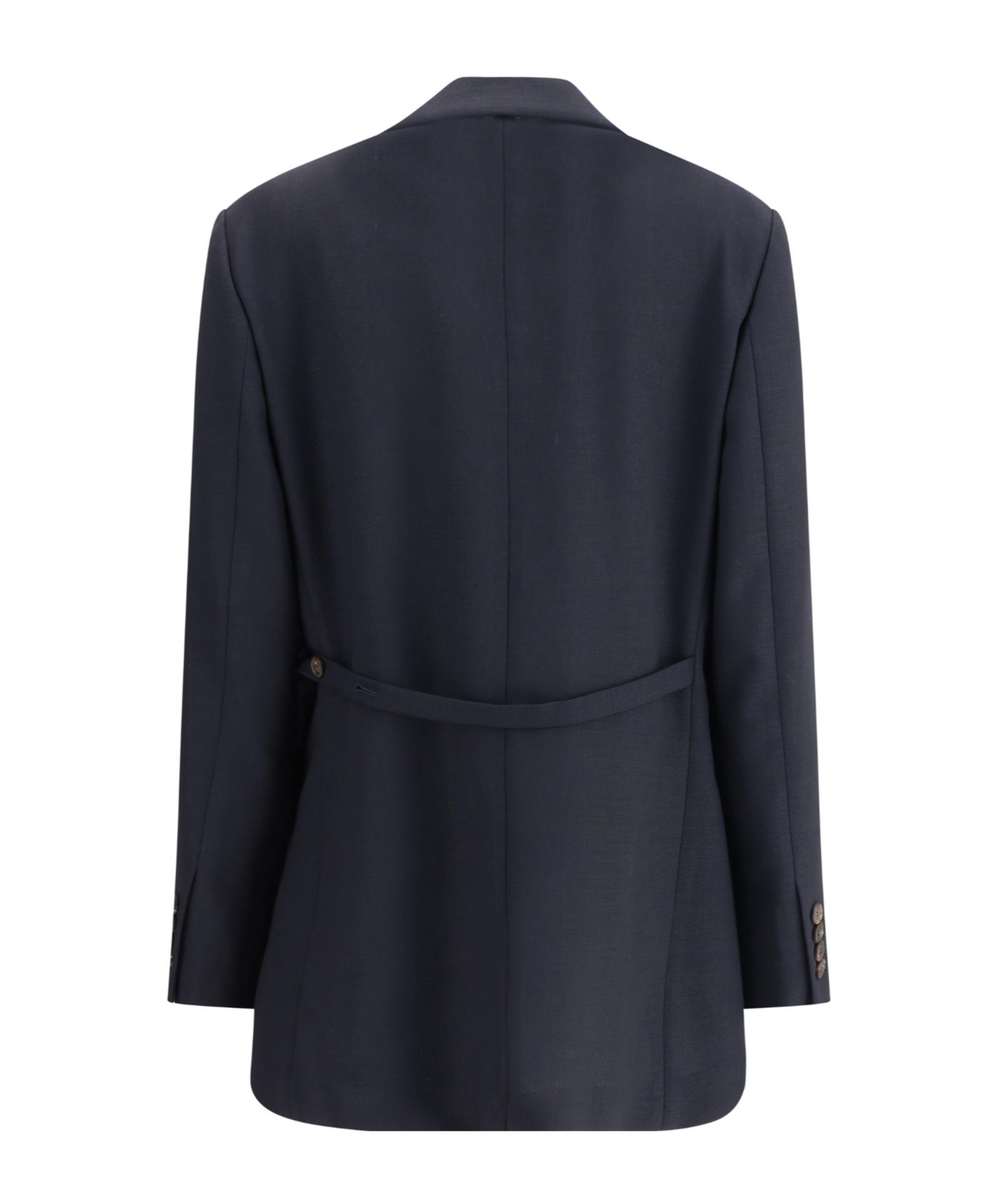 Brunello Cucinelli Deconstructed Cashmere Jacket With Necklace In Blue