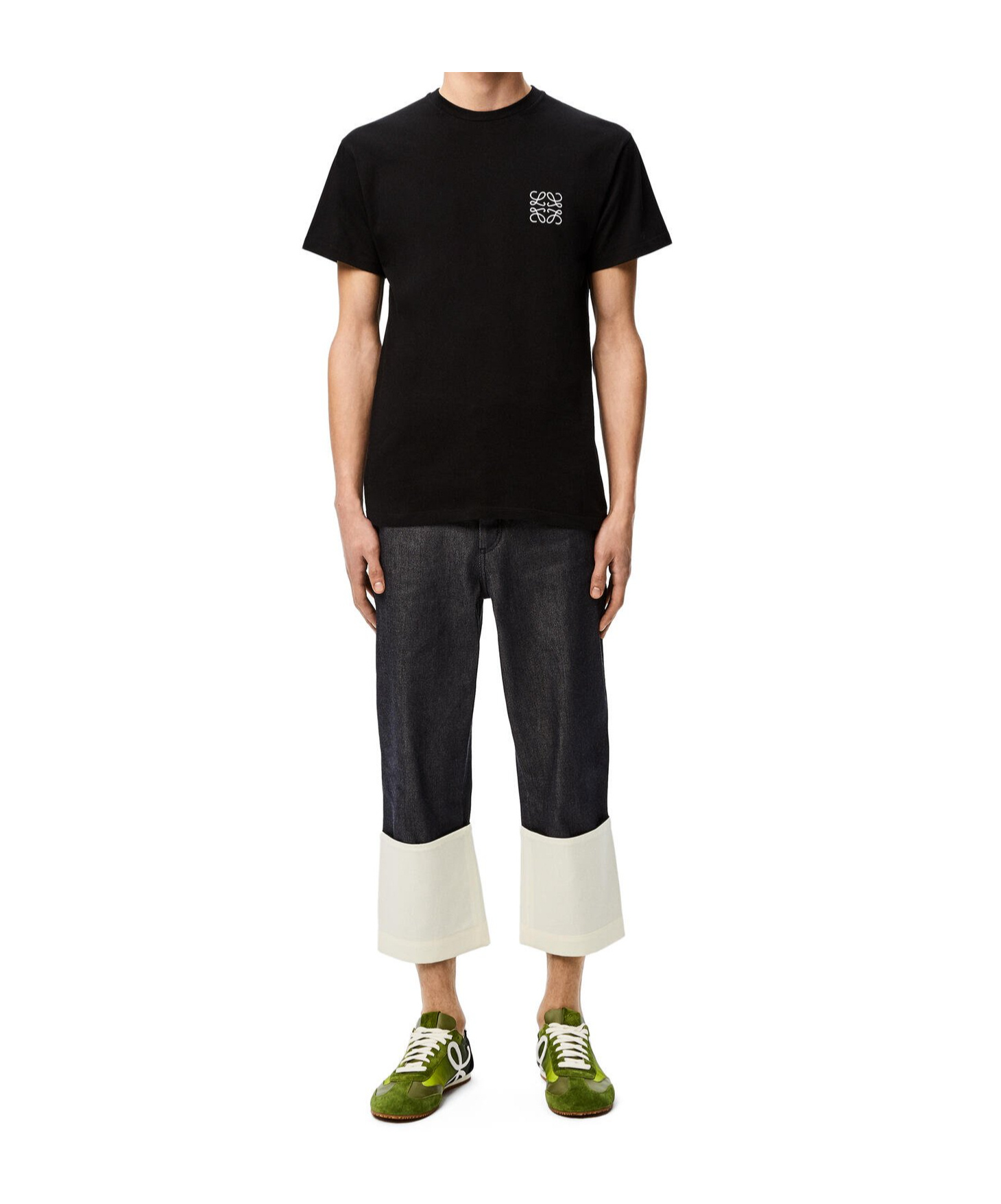 Loewe Logo Anagram Cotton Jersey T-shirt In Black