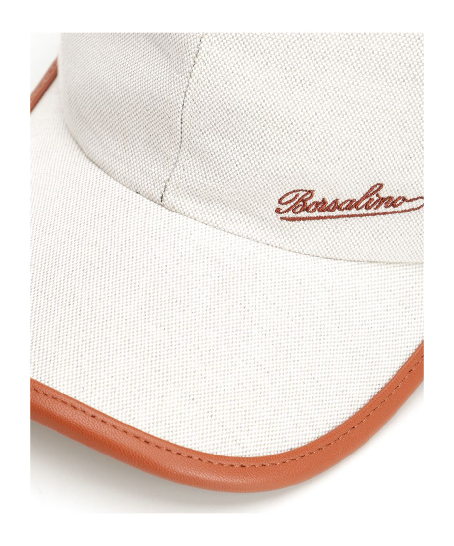 Borsalino Logo-embroidered Baseball Cap In White