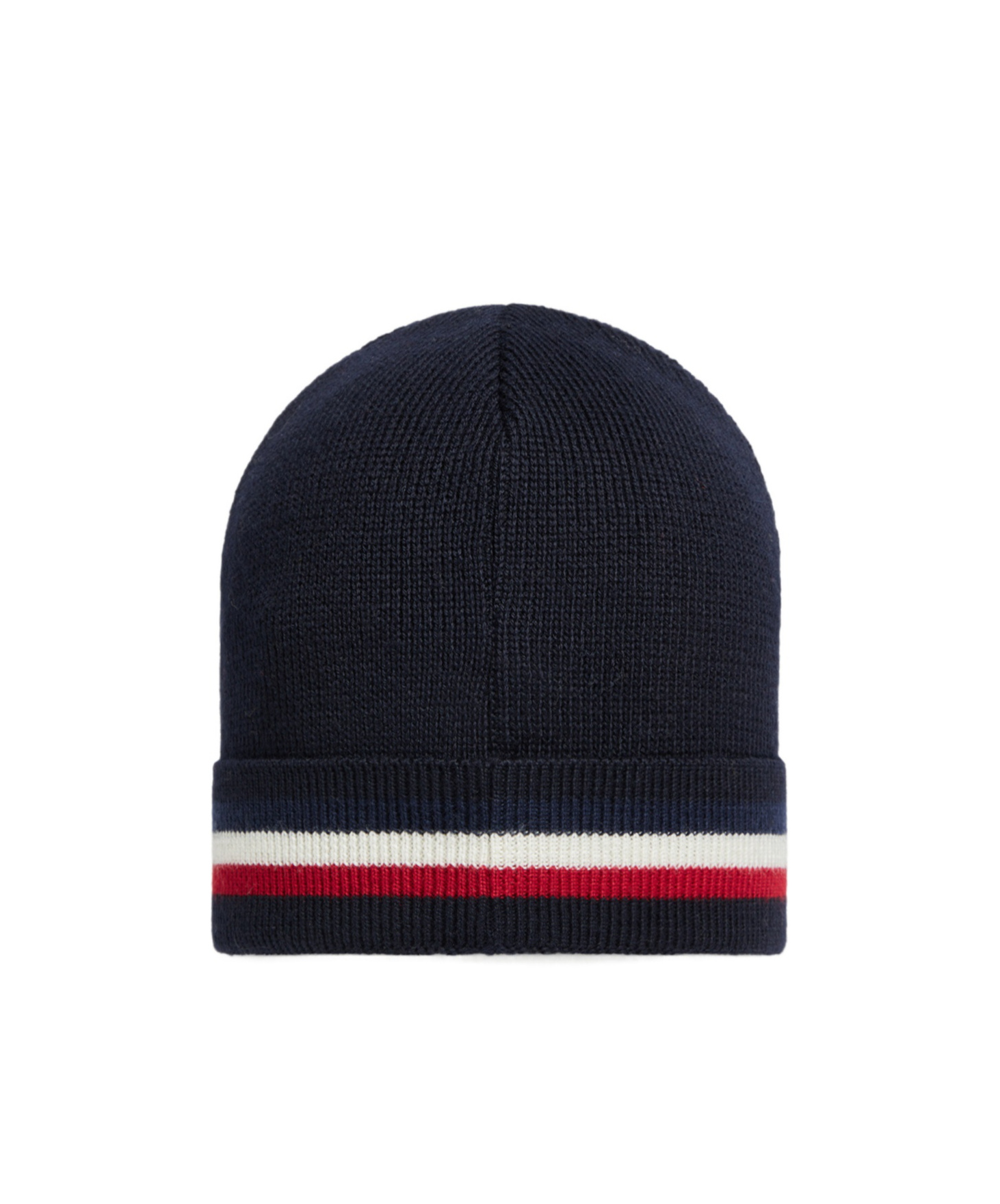 Moncler Tricolour Wool Beanie In Blue