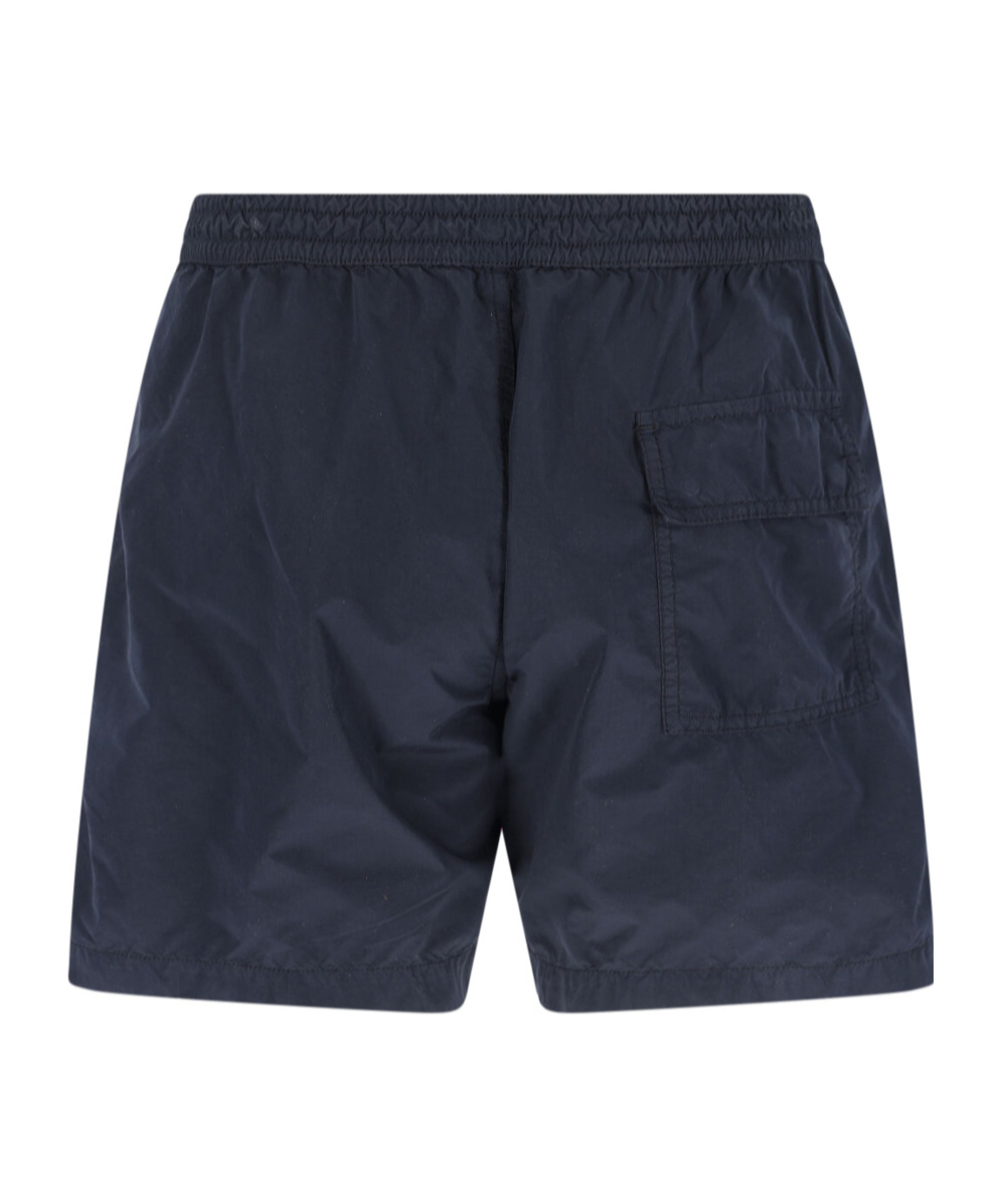 Shop Aspesi Logo-tag Swim Shorts