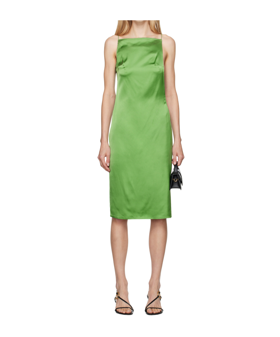 Shop Jacquemus La Robe Spoglio Mid-length Dress In Green
