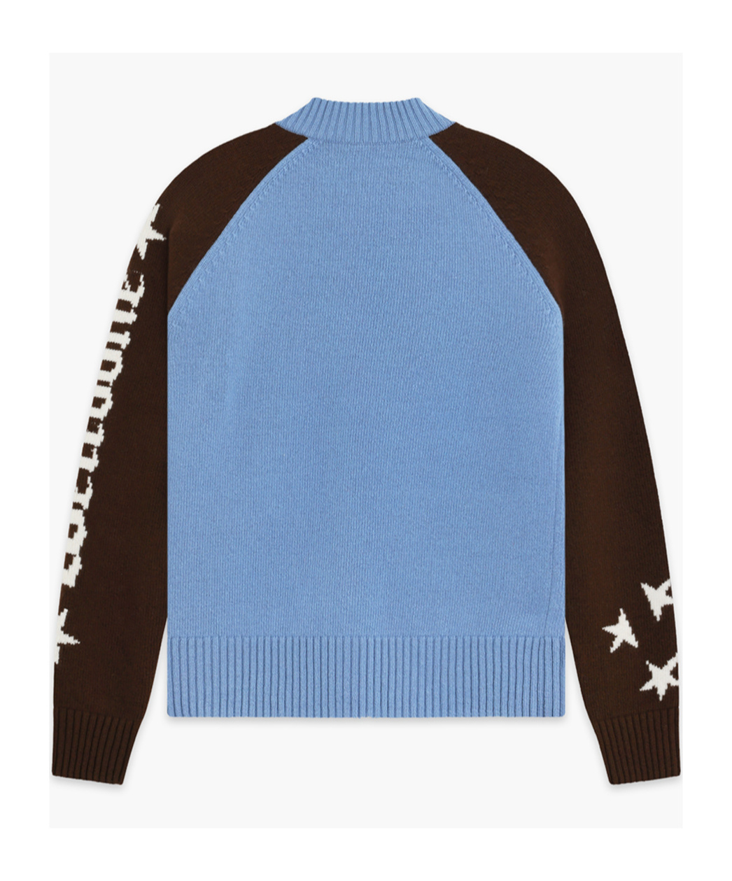We11 Done Wool Stand-neck Knitted Cardigan In Blue