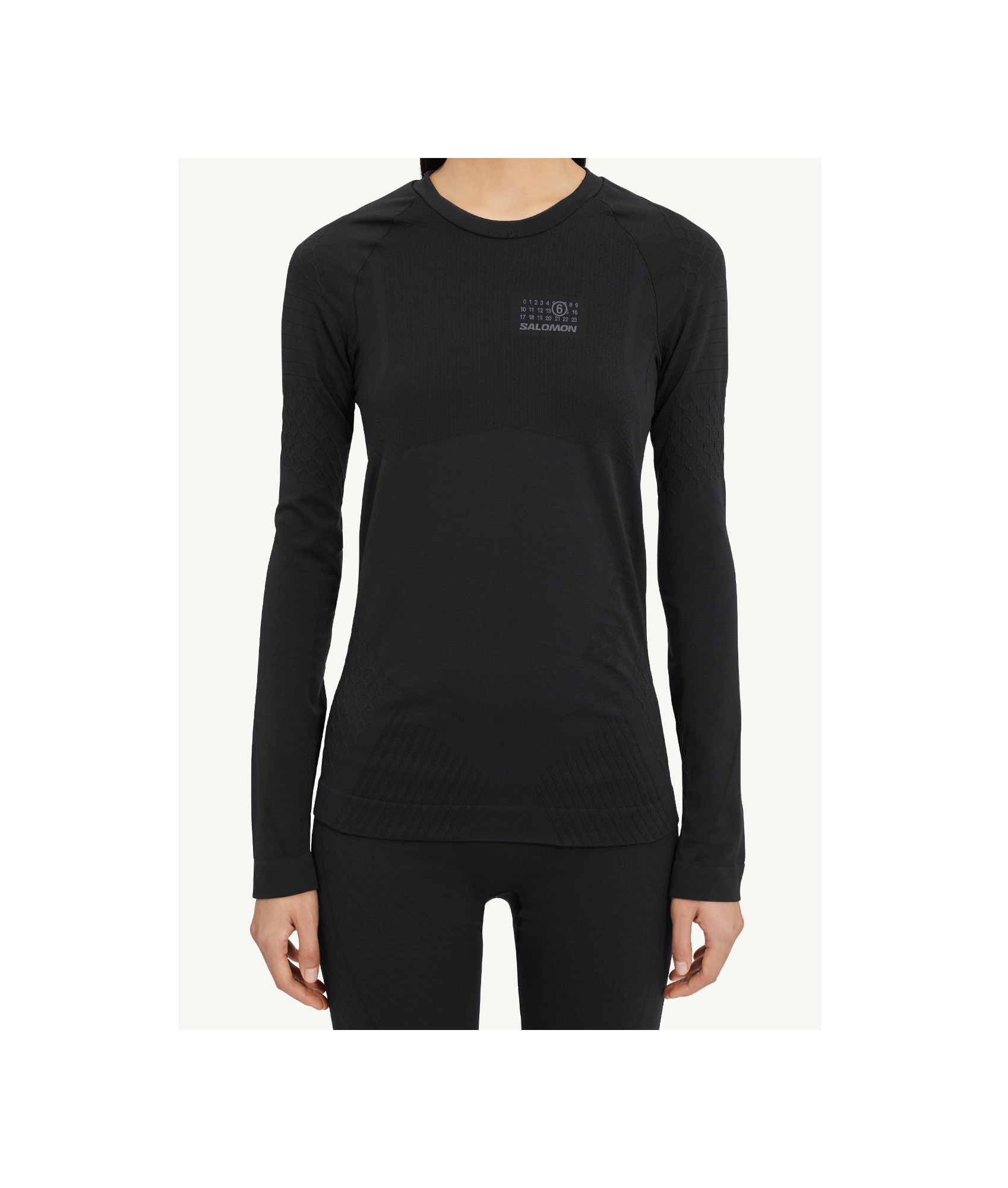 Mm6 Maison Margiela Mm6 X Salomon Technical Long Sleeve Top In Black