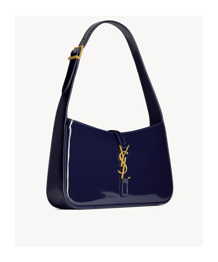 Saint Laurent Le 5 A 7 Ysl Shoulder Bag In Patent Leather In Black