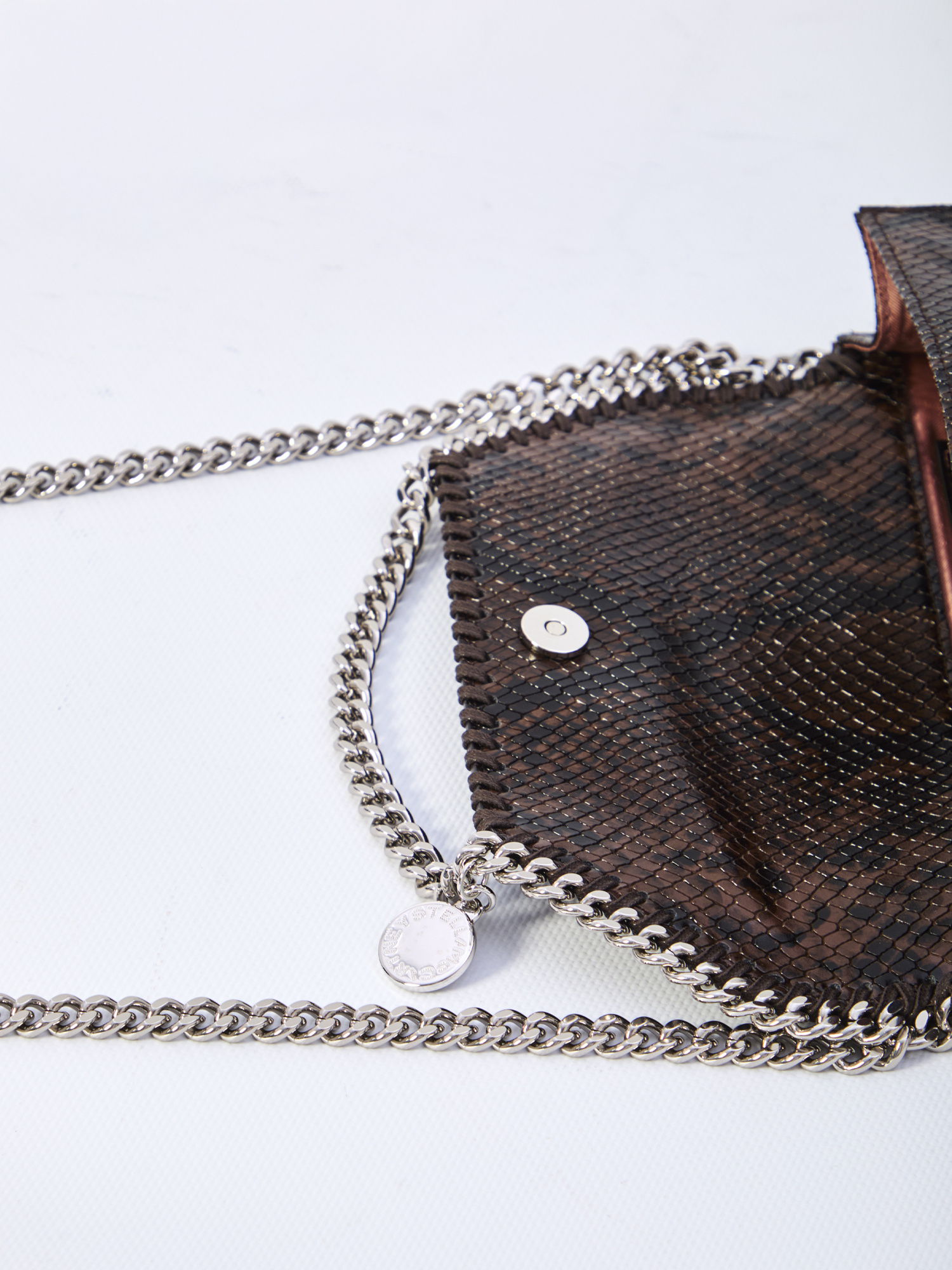 Stella Mccartney Falabella Wallet With Chain In Black