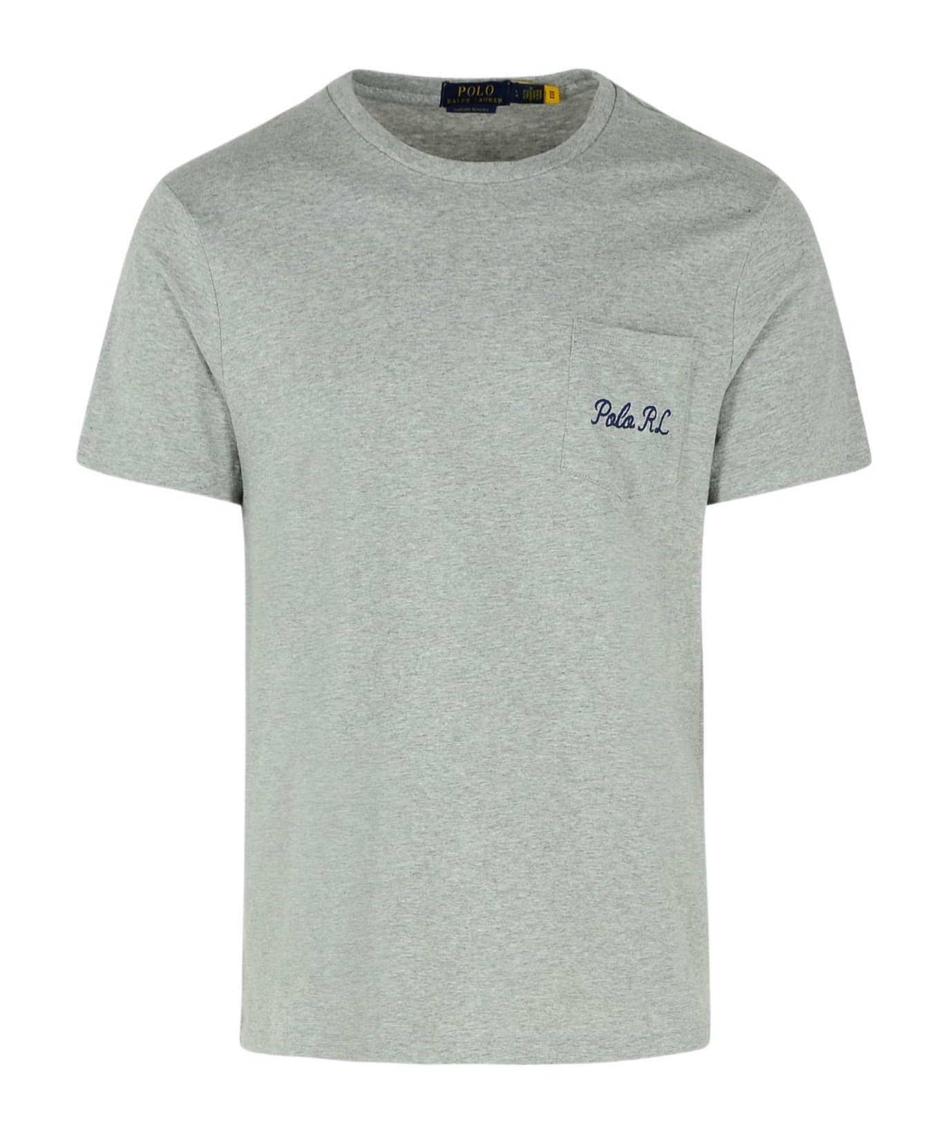 Polo Ralph Lauren Explorer Bear On The Back T Shirt In Gray