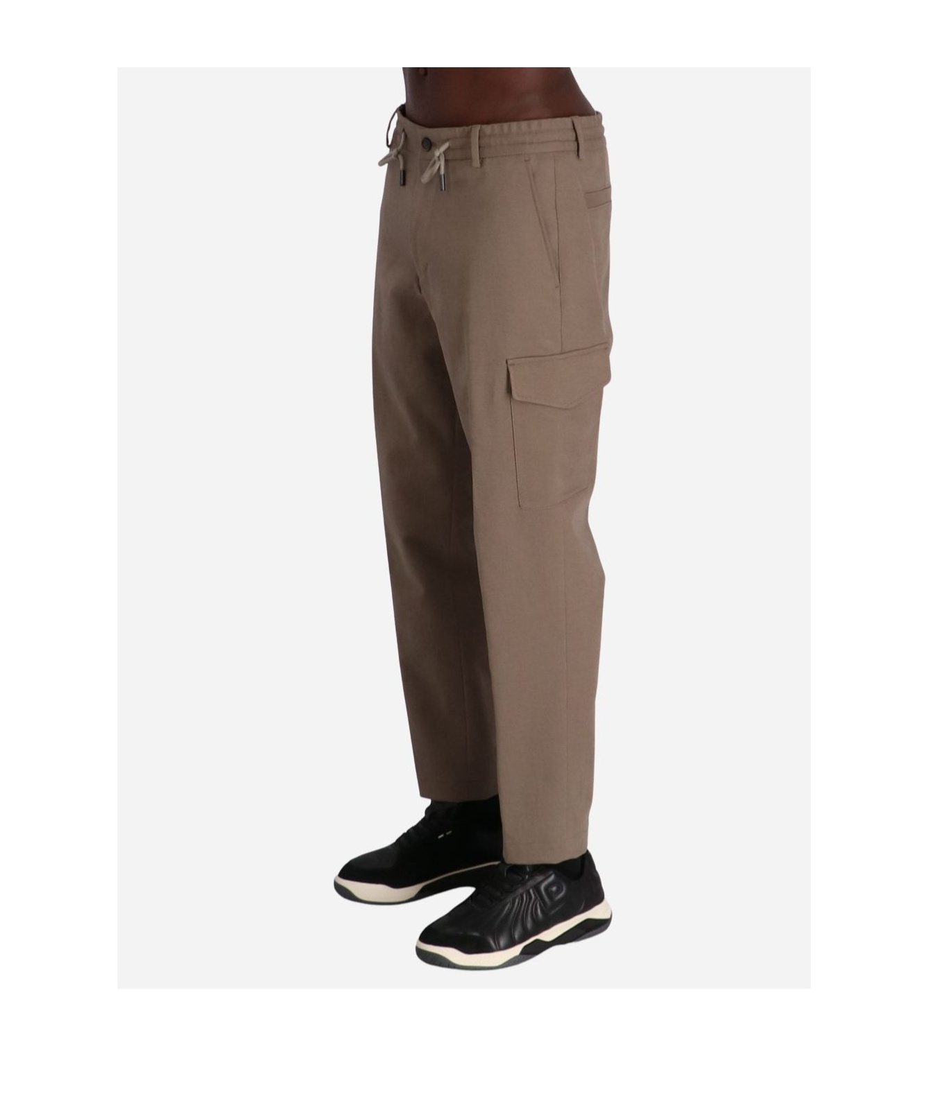 Hugo Boss Belt-loop Casual Pants In Brown