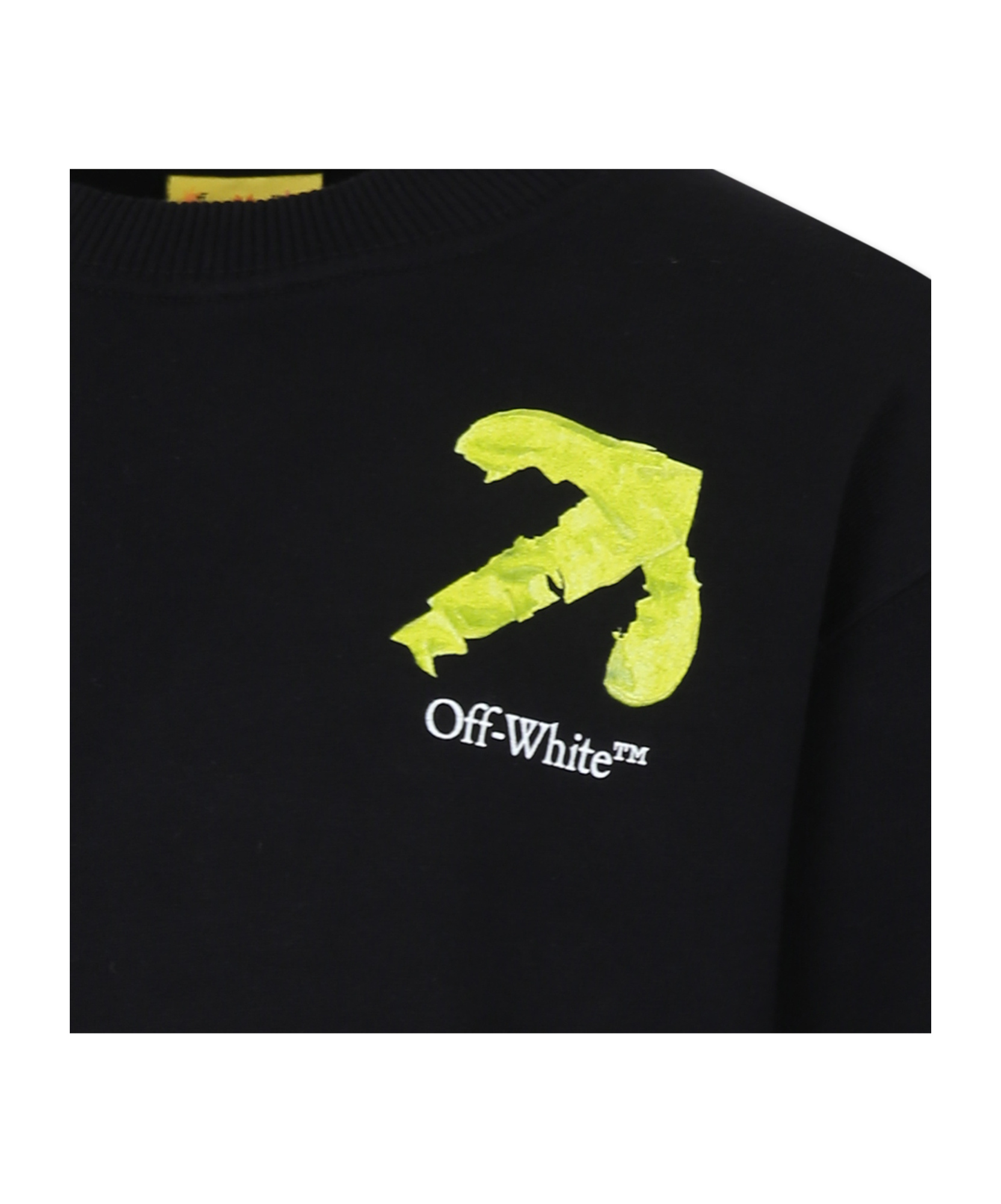 Off-white Arrow-print Cotton Sweatshirt In Black