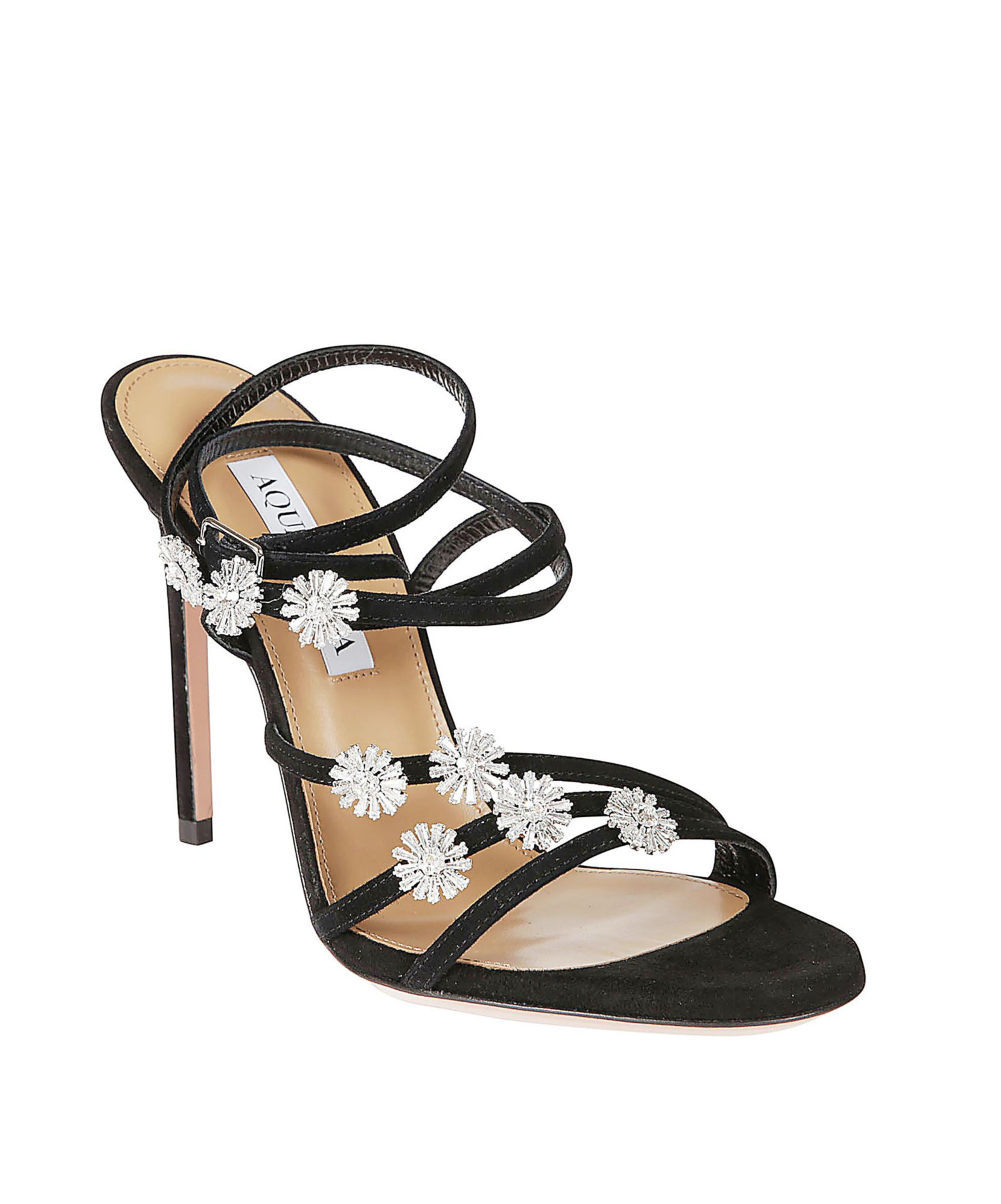 Aquazzura Starry Night 105 Sandals In Black