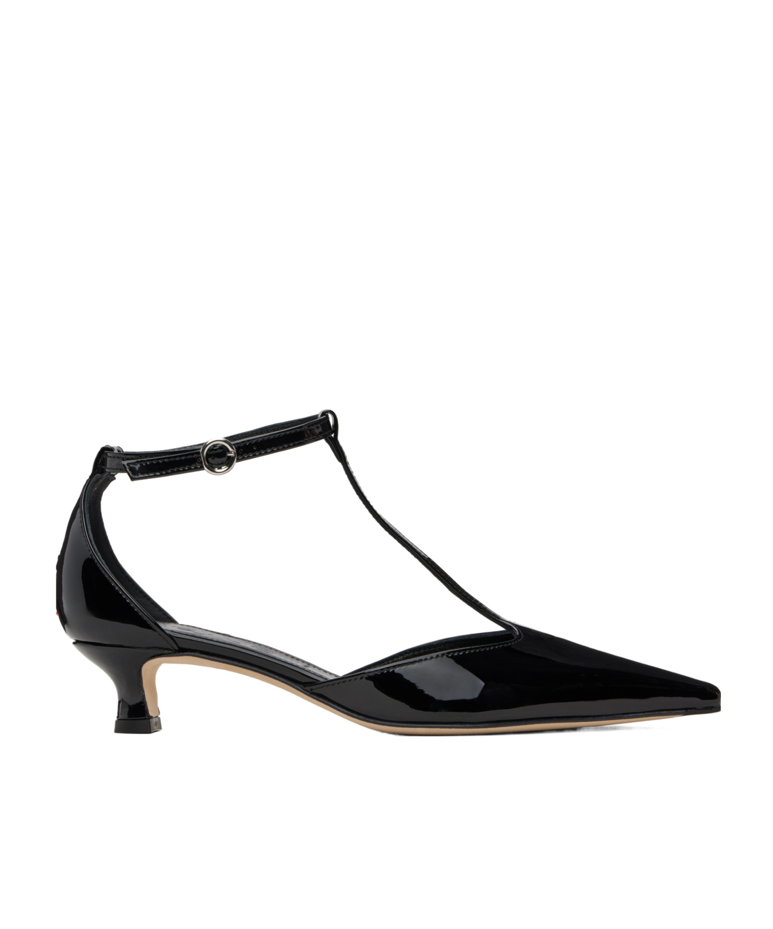 Aeyde Liz Patent Leather T-strap Pumps In Black