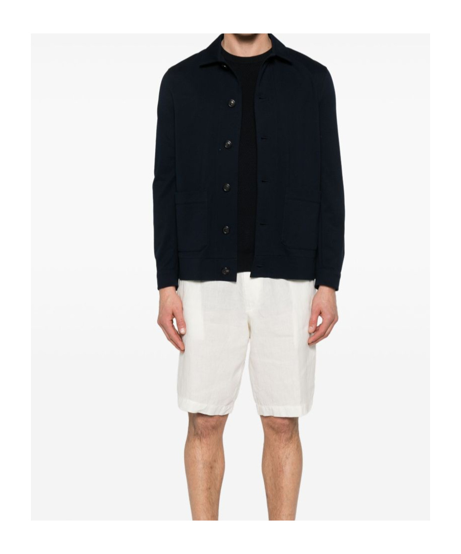 Zegna Knitted Polo Shirt In Black