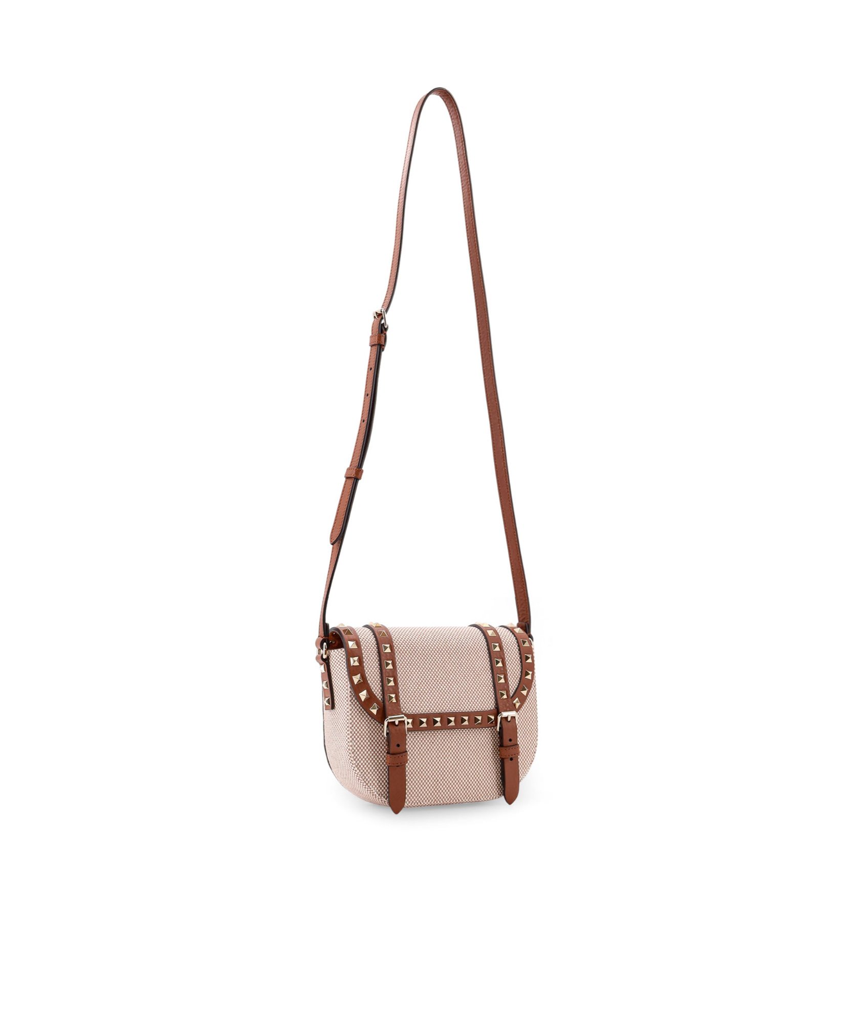 Valentino Rockstud Shoulder Bag In Nude
