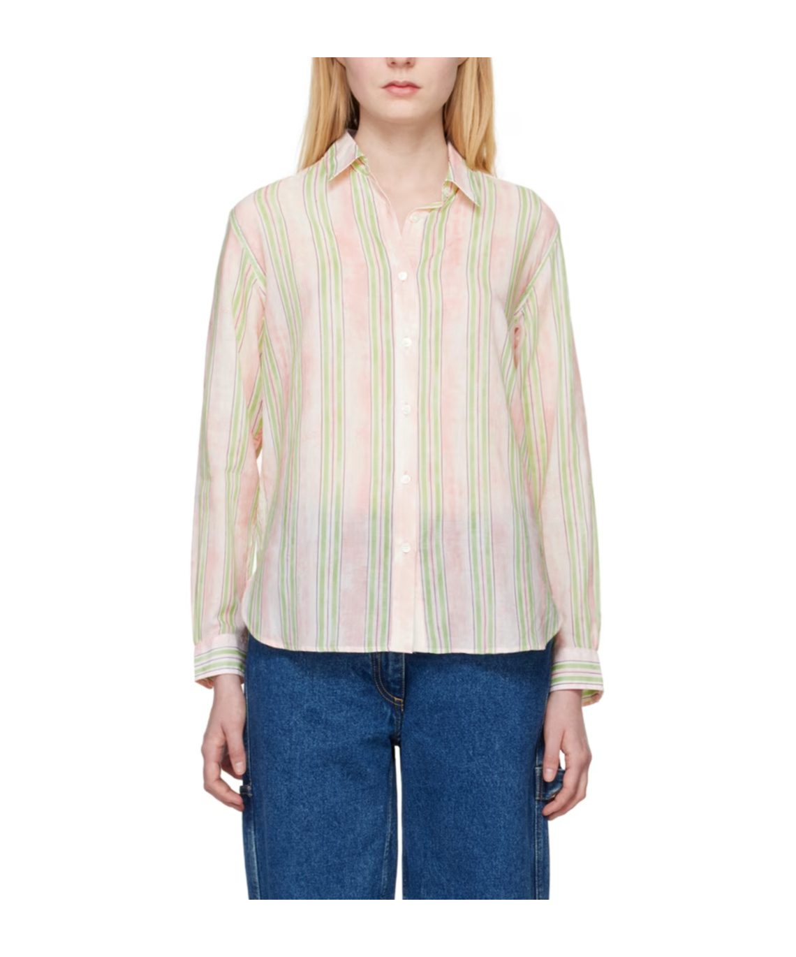 MAISON KITSUNÉ MAISON KITSUNÉ CLASSIC STRIPED BUTTONED SHIRT