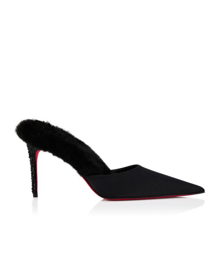 Christian Louboutin Km Fur In Black