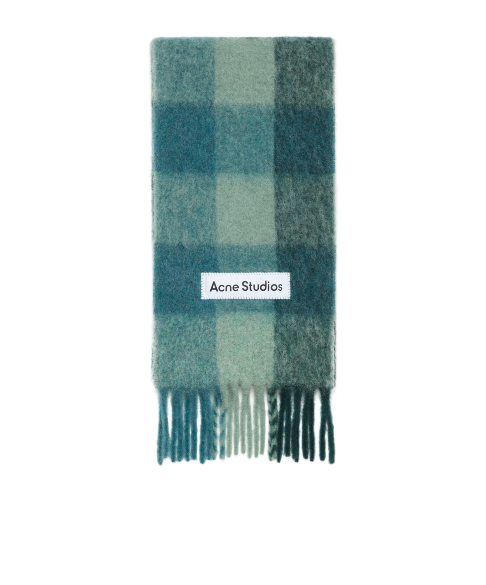 Acne Studios Mohair Check Scarf In Multi