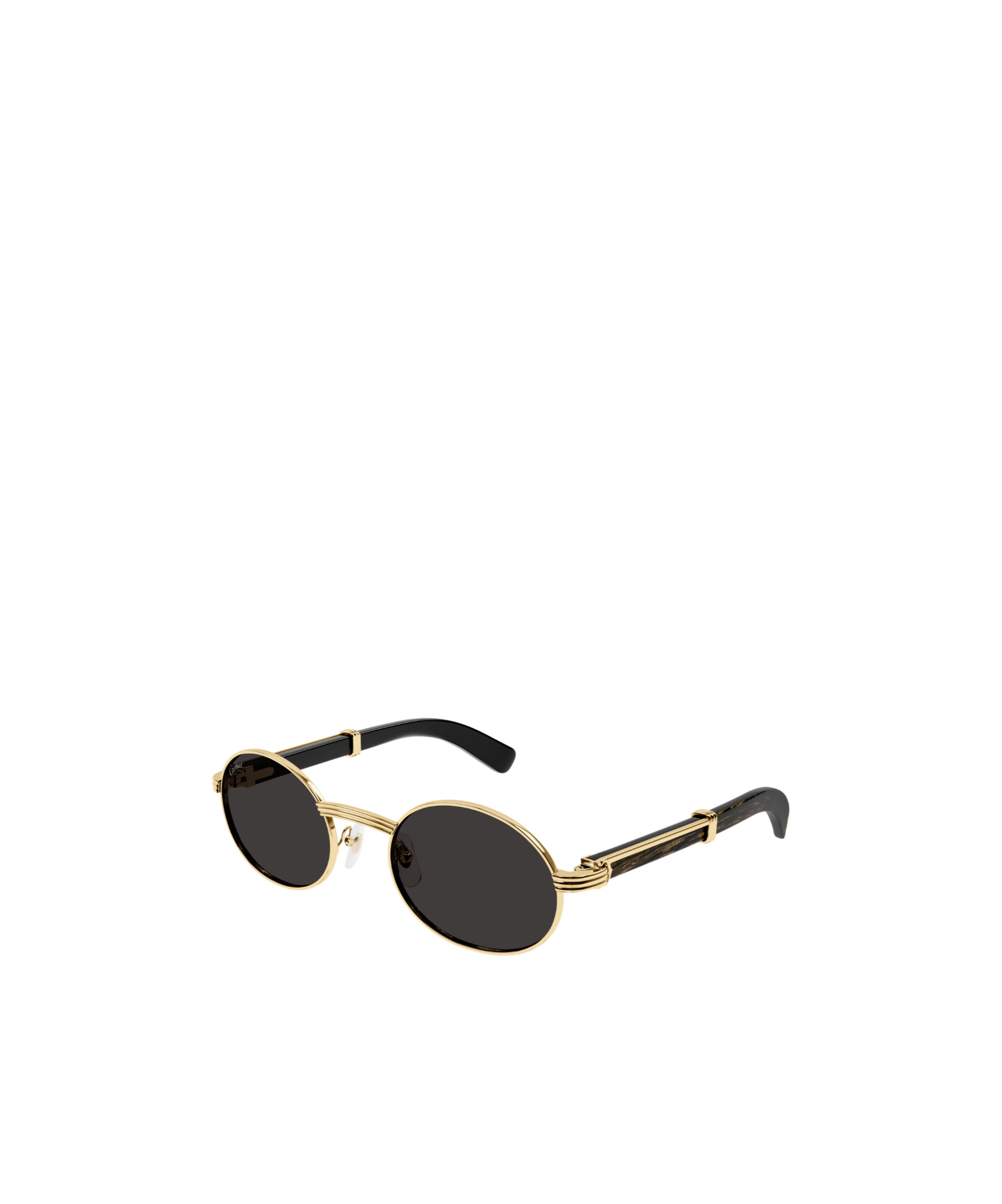 Cartier Giverny Oval-frame Sunglasses In Black