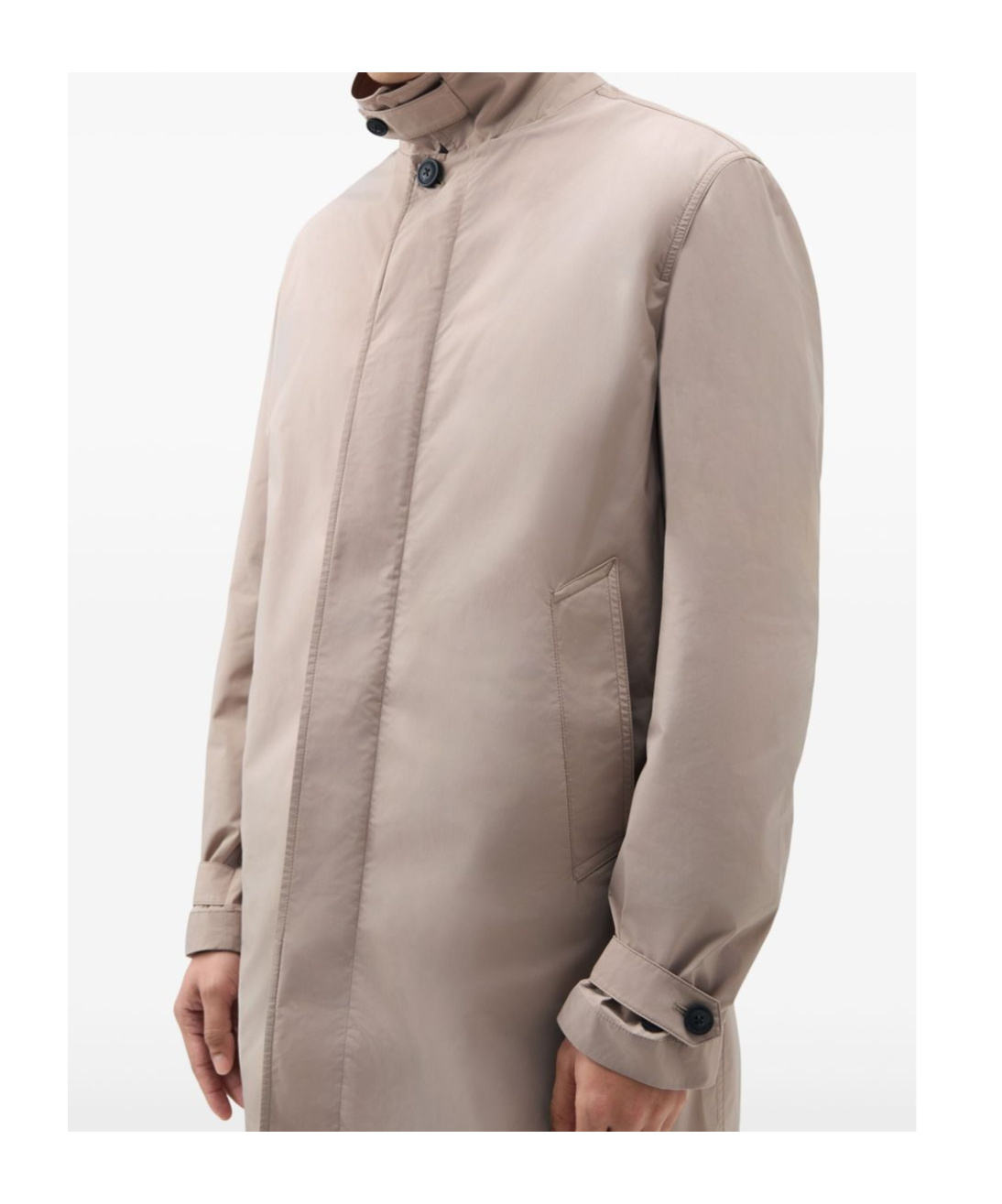 Woolrich Beige Giacca City Carcoat