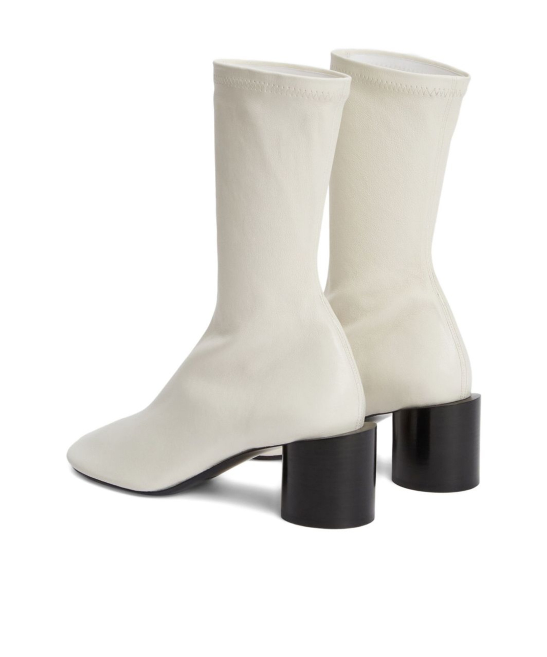 Jil Sander Block-heel Ankle Boots In White
