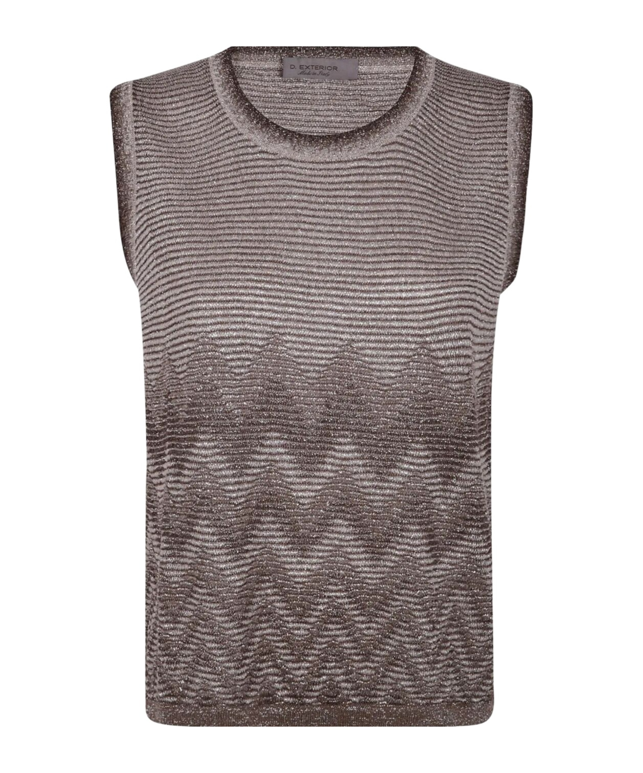 D Exterior D.exterior Zigzag Pattern Sleeveless Top In Brown