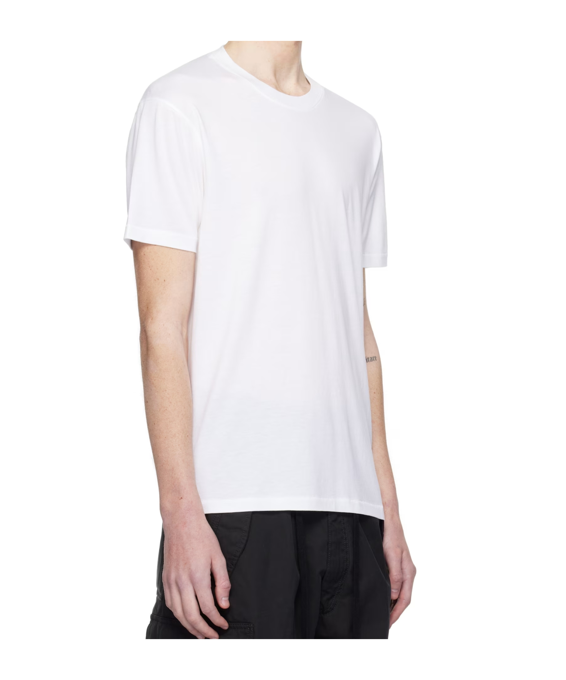 Tom Ford White Lyocell Cotton Crew T-shirt In White