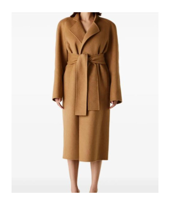 Khaite Belted Wrap Single-breasted Coat In Brown
