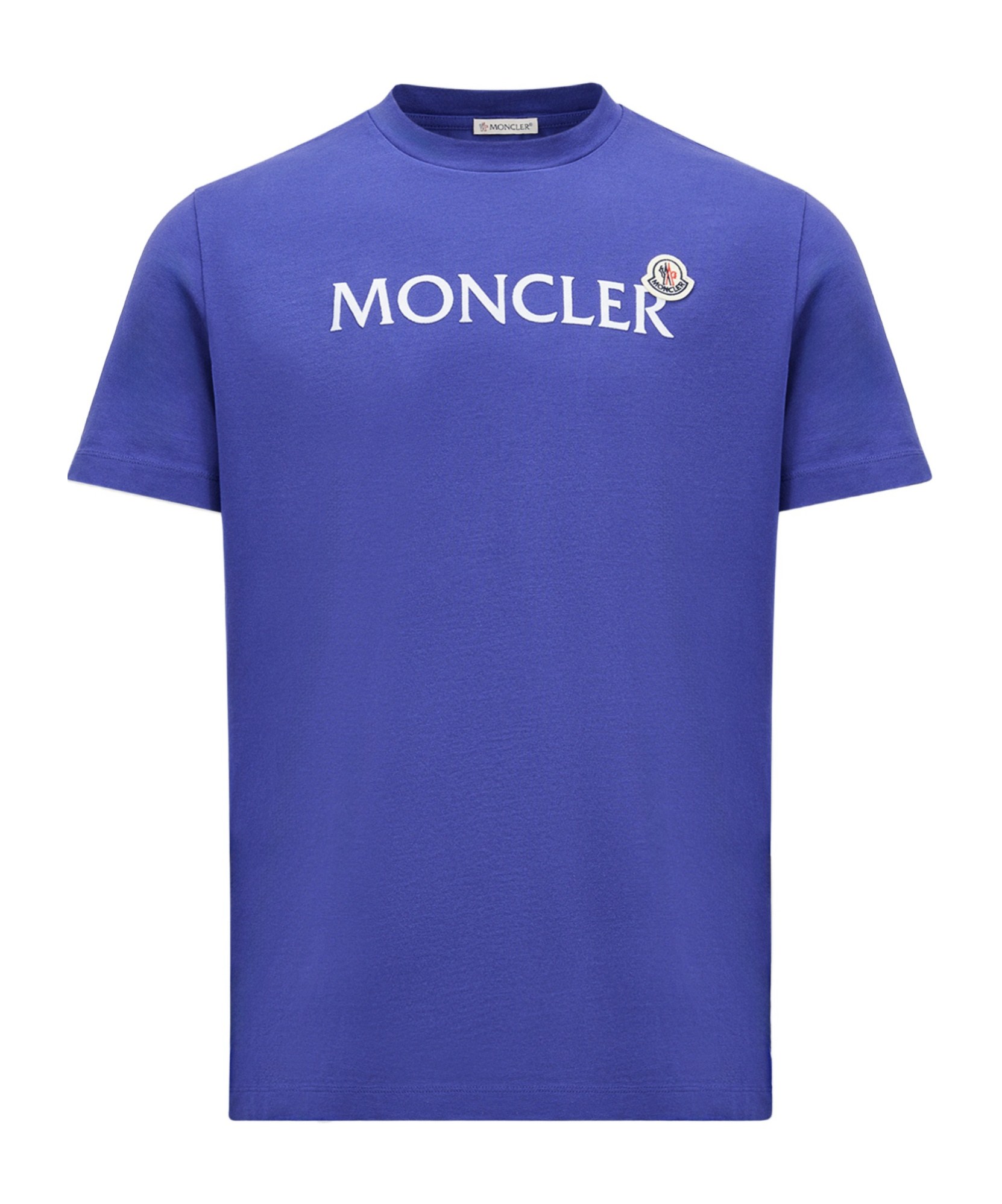 MONCLER FLOCKED LOGO COTTON T-SHIRT
