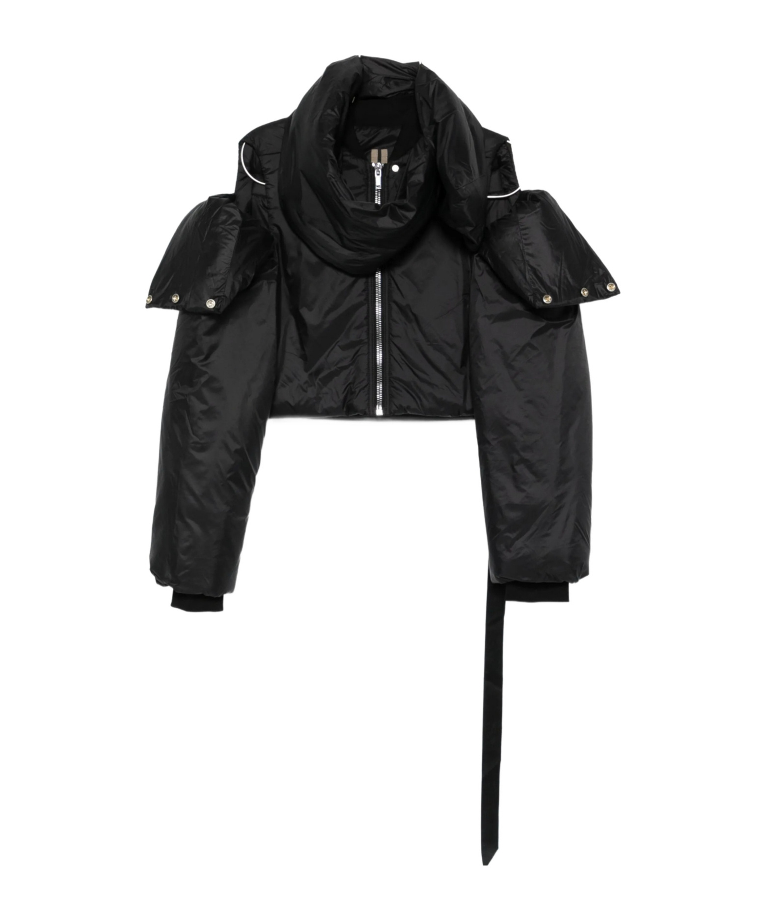 Rick Owens Drkshdw Versatile Cropped Nylon Jacket Collar In Black