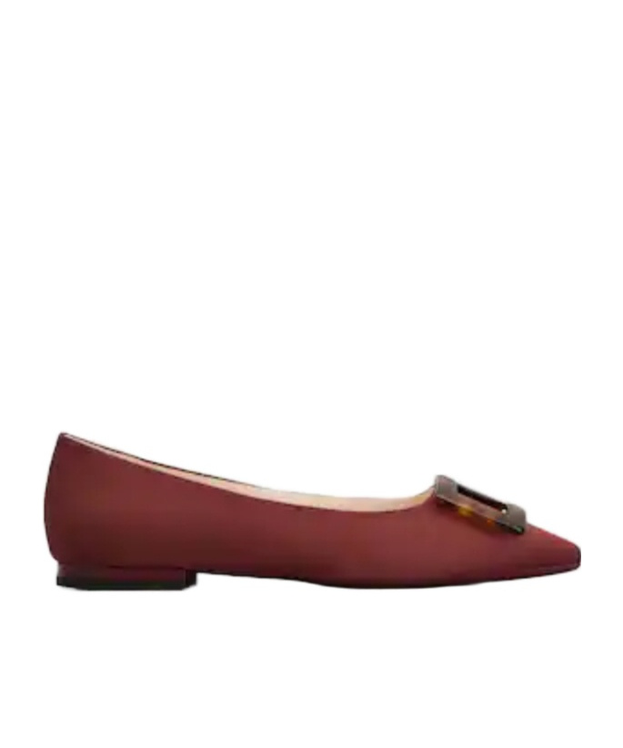 Roger Vivier Gommettine Ballerinas In Grosgrain In Burgundy