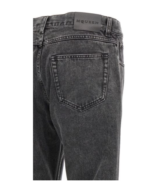 Alexander Mcqueen Alexander Mc Queen "metal Plate" Jeans In Black
