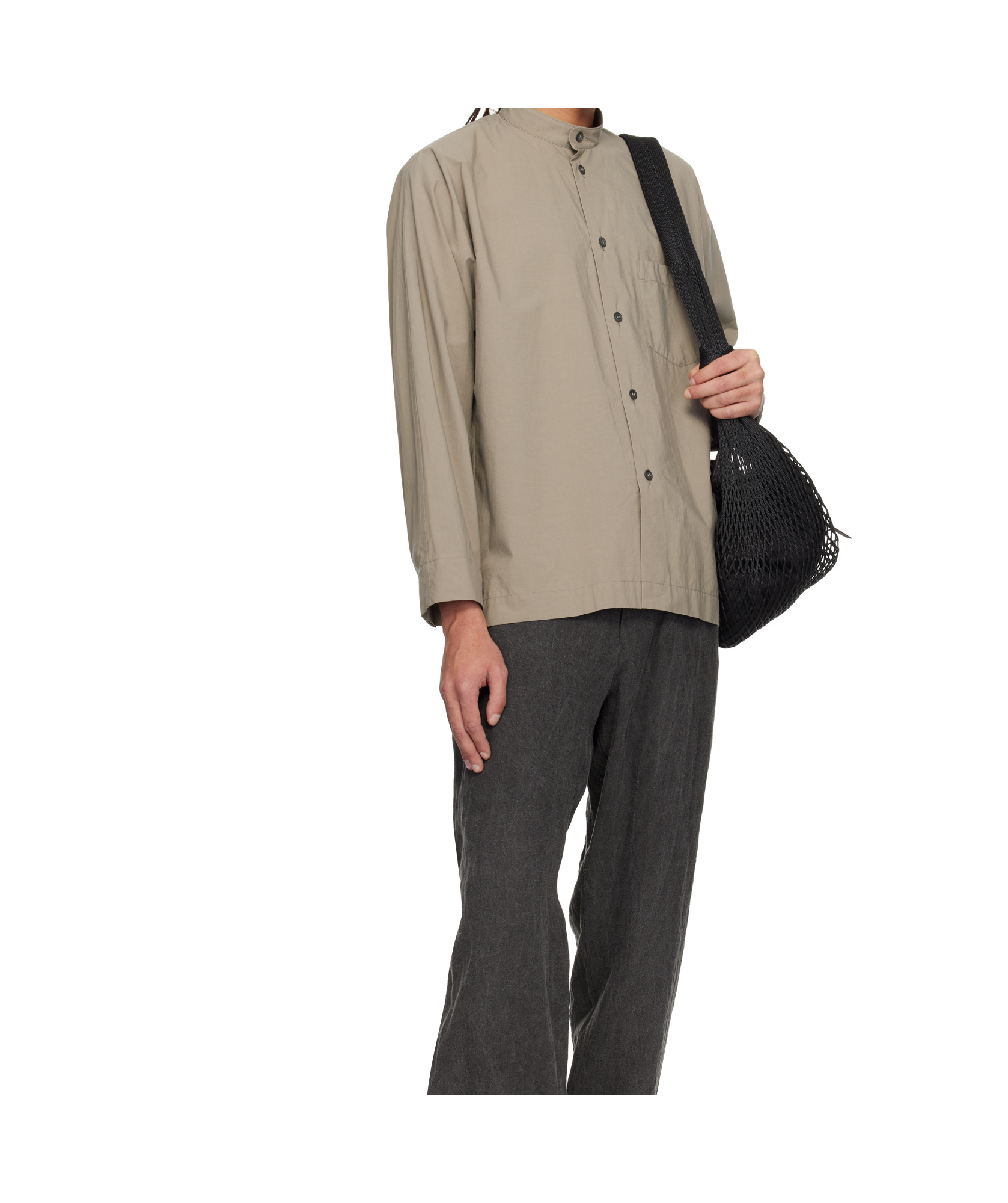 Issey Miyake Gray Streamline Shirt In Neutral