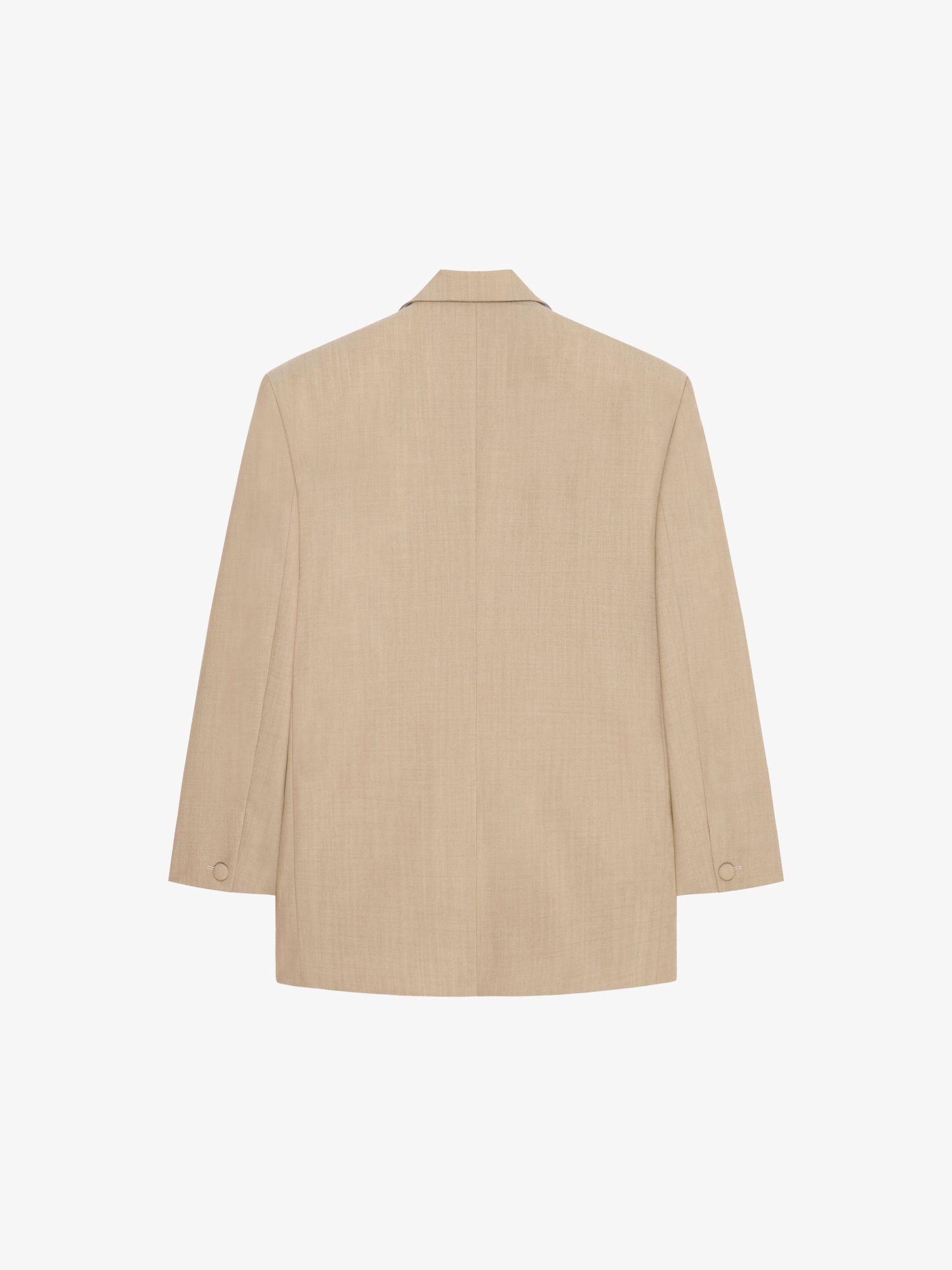 Givenchy Womens Beige Double-breasted Notched-lapel Wool Blazer In Nude