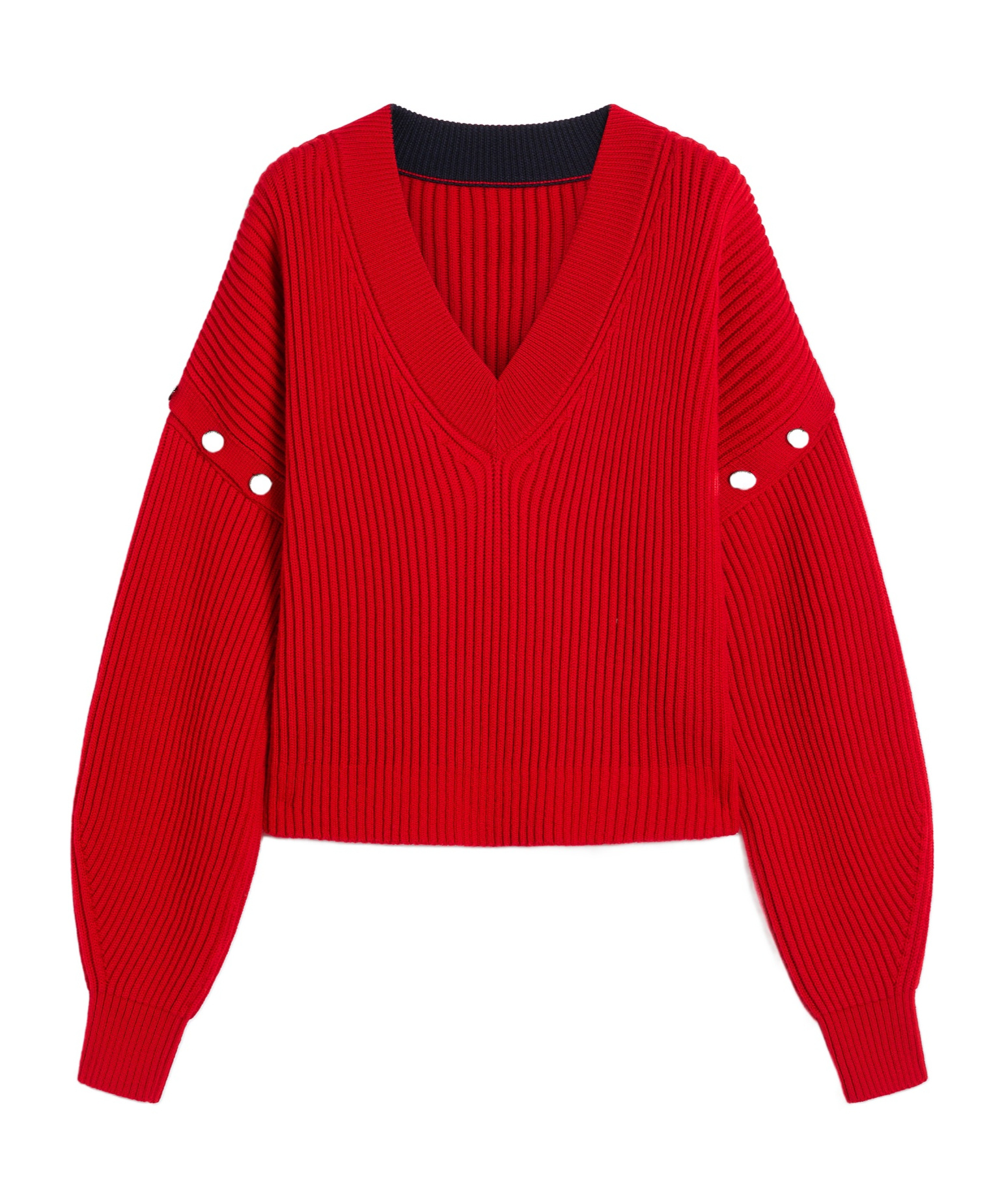 Sportmax Oversized Sweater With Detachable Sleeves In Red