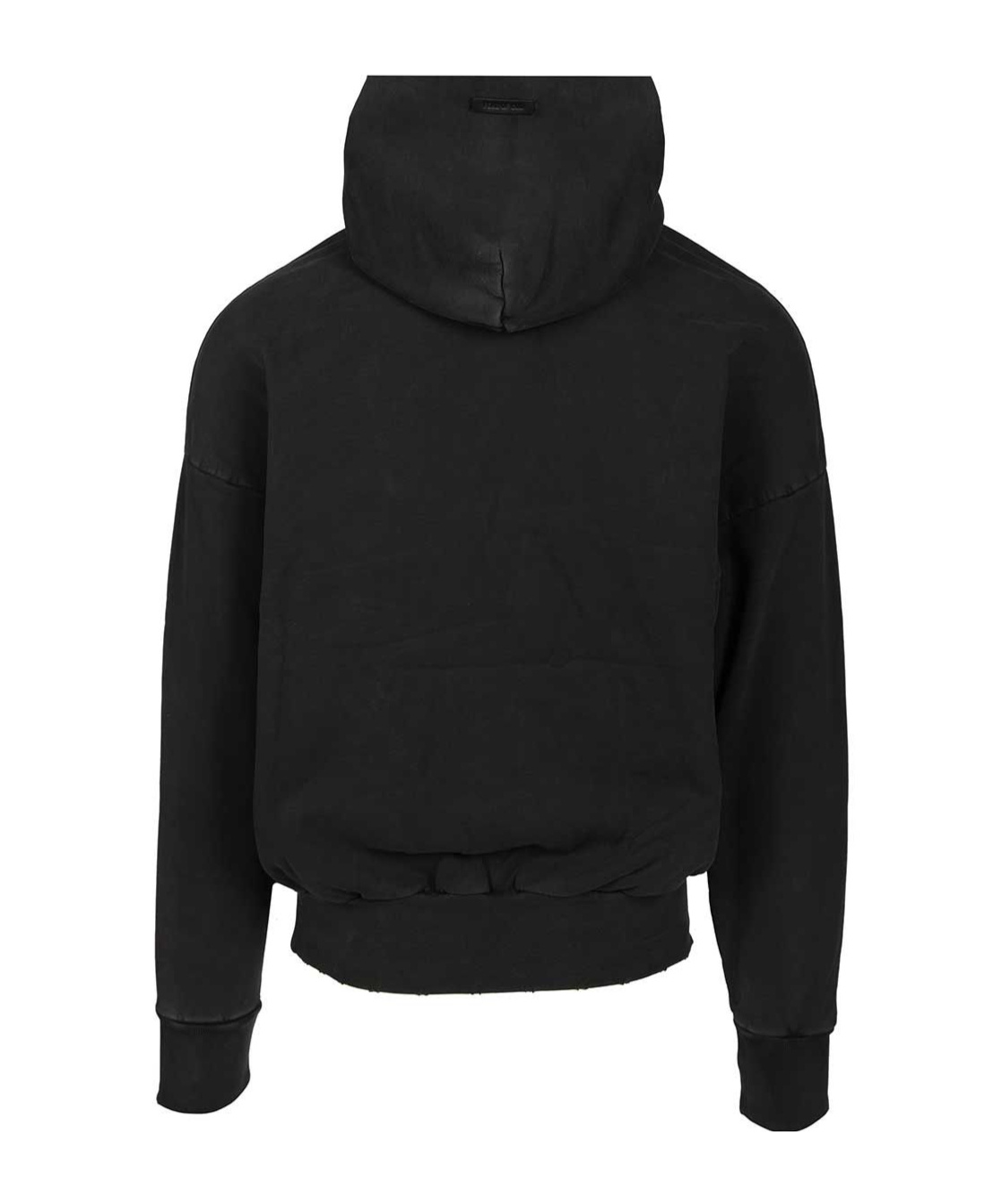 Fear Of God Logo-print Cotton-jersey Hoodie In Black