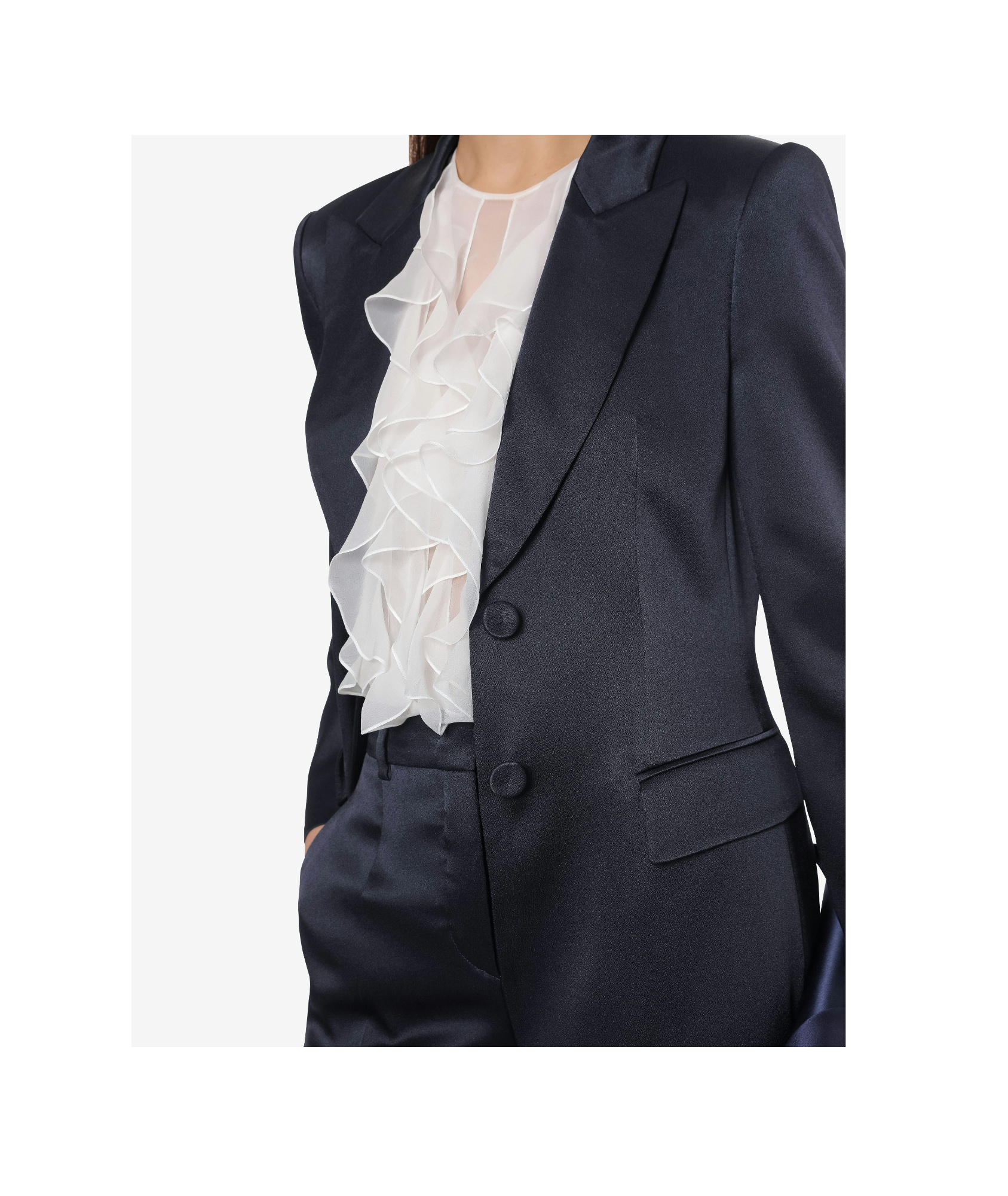 Alberta Ferretti Long-sleeved Suit Jacket In Black