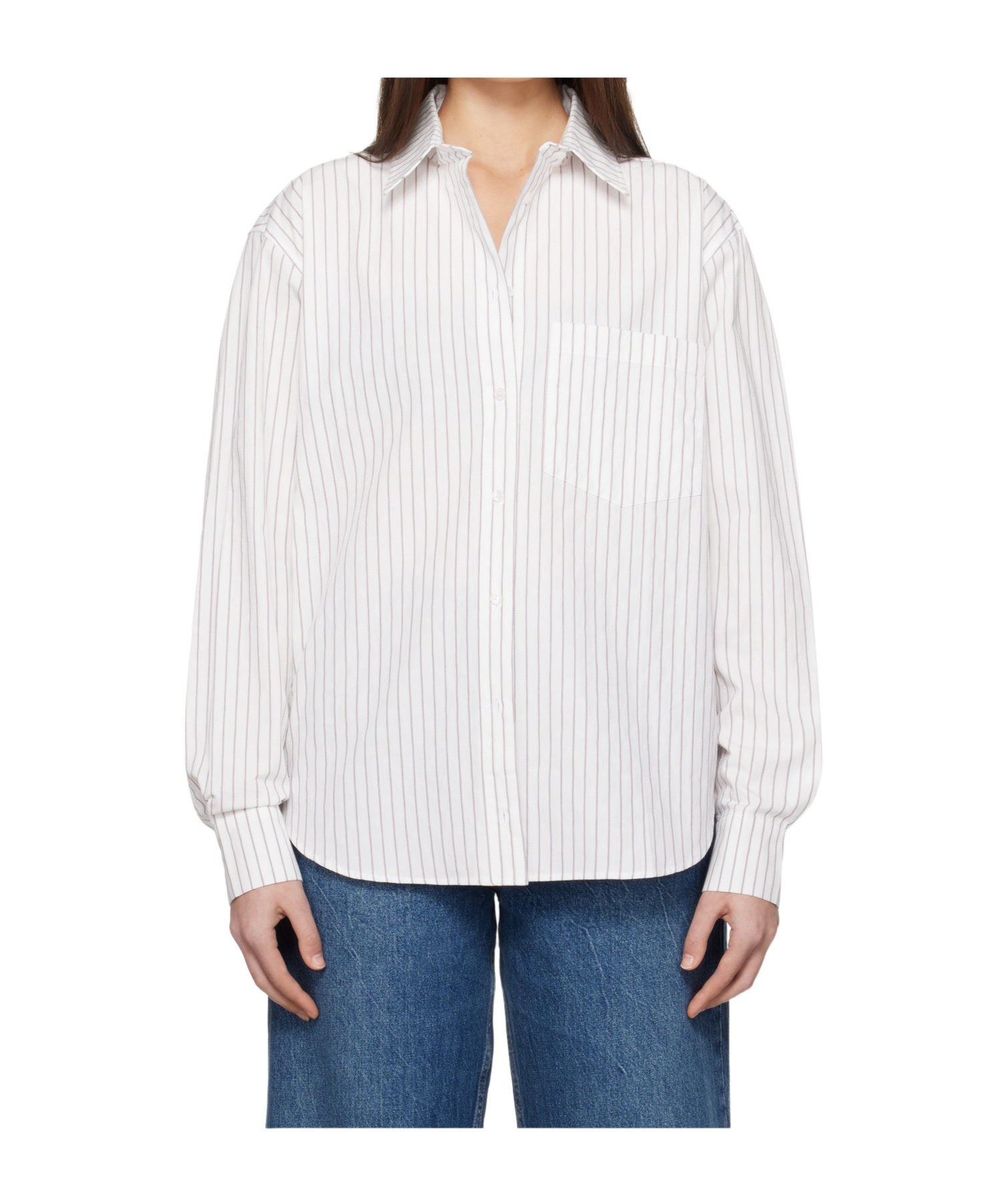 Shop Anine Bing Long-sleeved Shirt In White