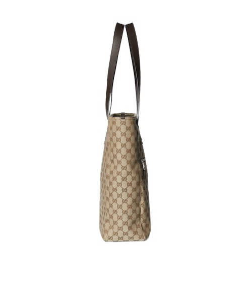 Gucci Medium Size Gg Fabric Shopping Bag In Brown