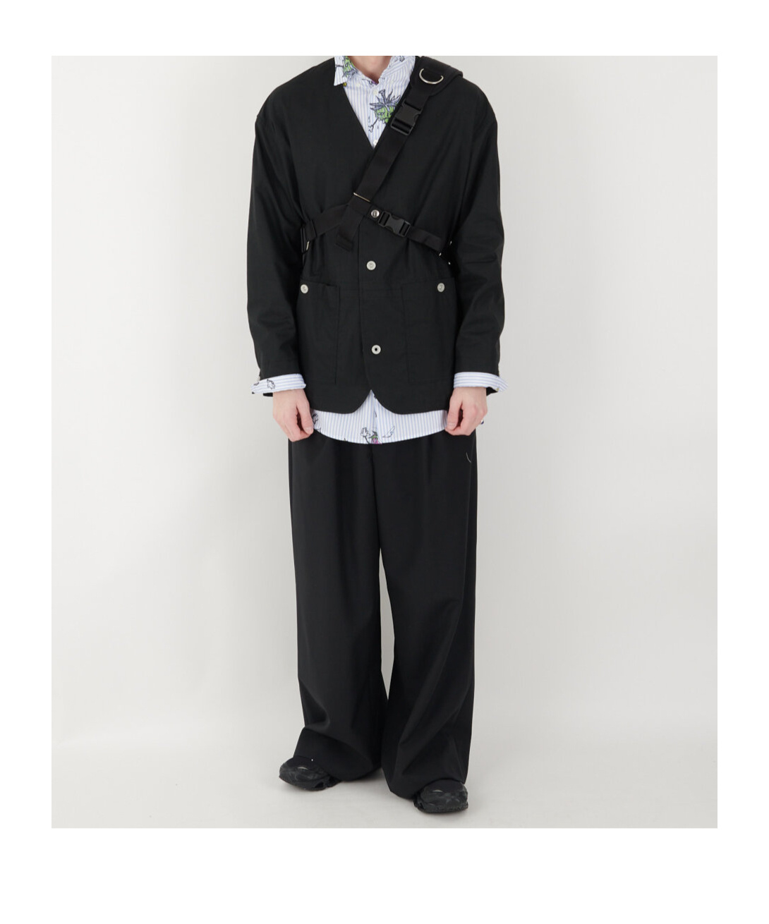 Comme Des Garçons Long-sleeved Casual Jacket In Black