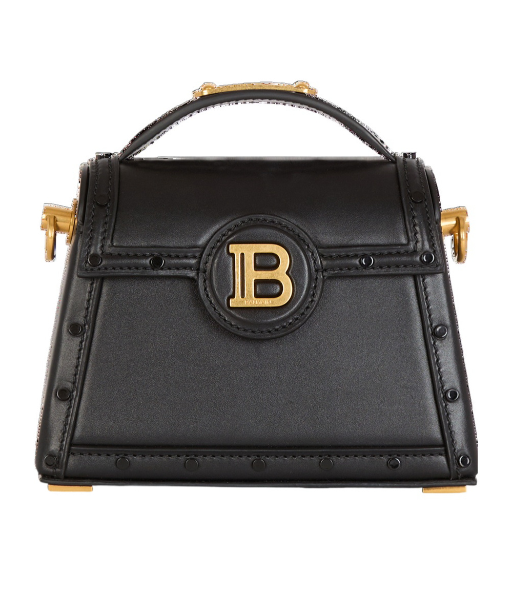 Balmain Small B-buzz Dynasty Leather Shoulder Bag In Black