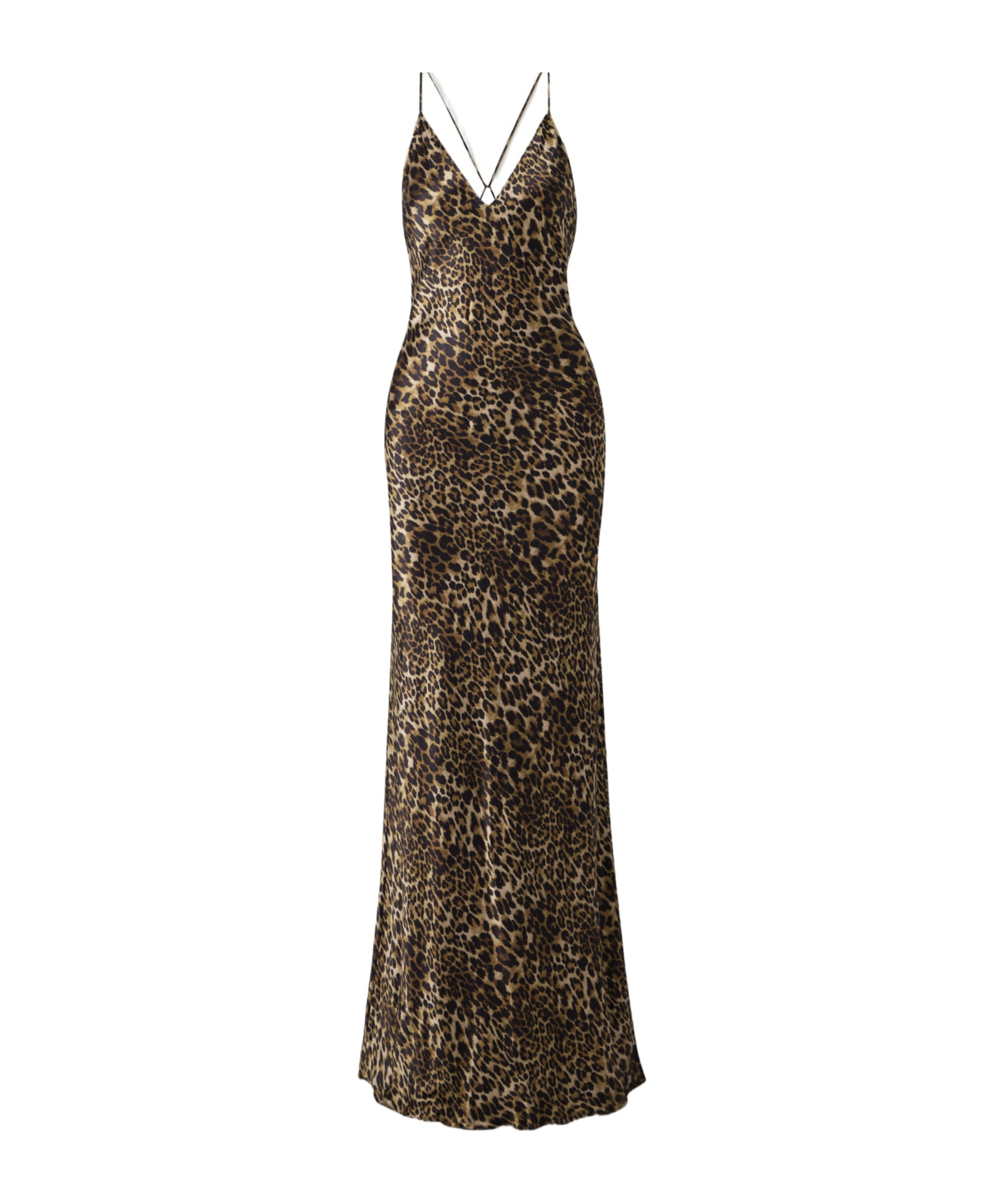 Nili Lotan Ira Leopard-print Silk-charmeuse Gown In Animal Print