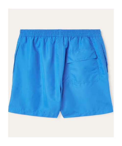 Loro Piana Elastic Waist-edge Beach Shorts In Blue